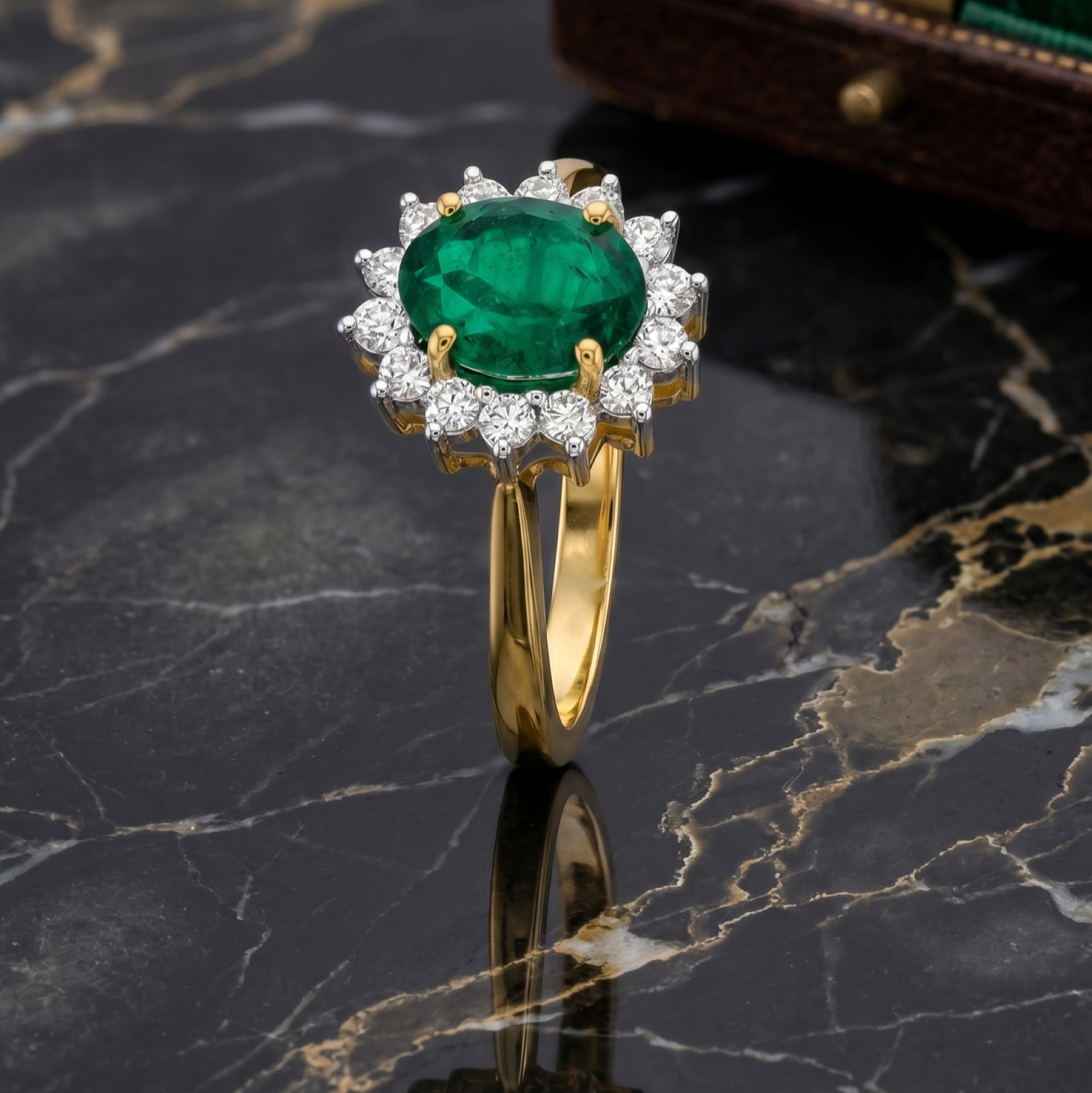 Duchess Halo Lab Grown Gemstone Ring