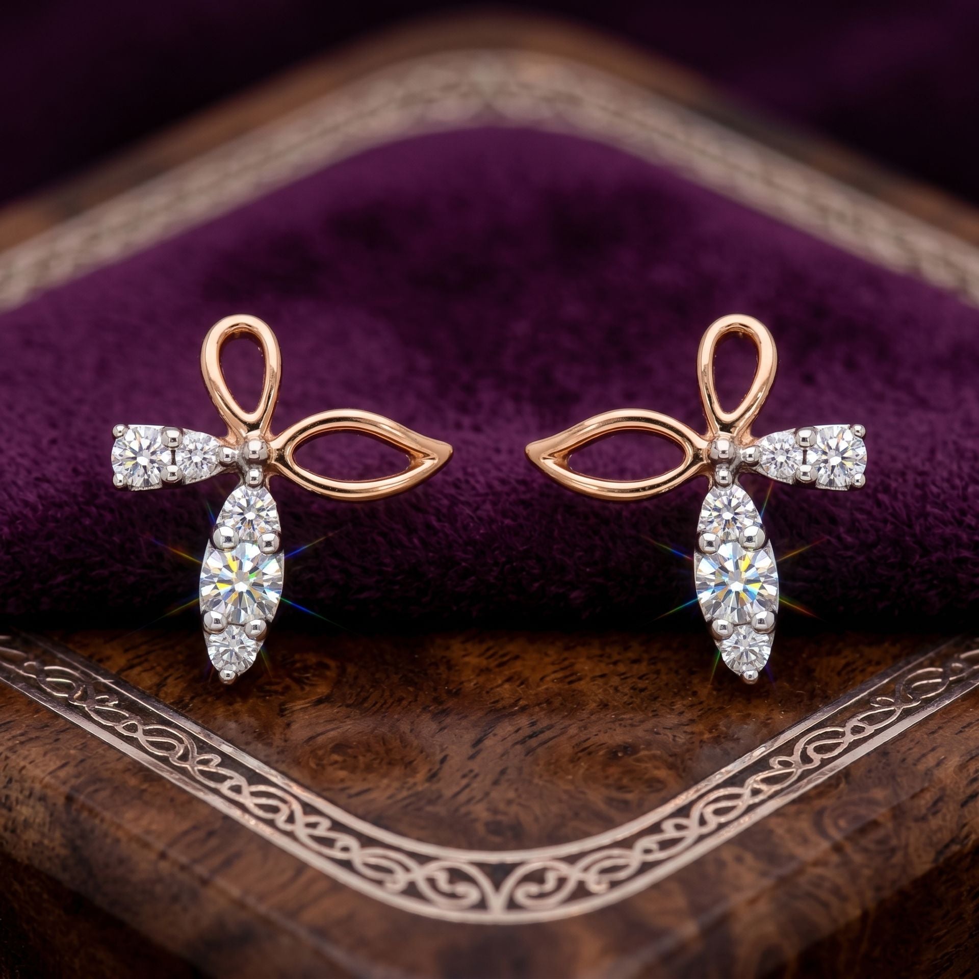 Butterfly Lab Grown Diamond Earrings