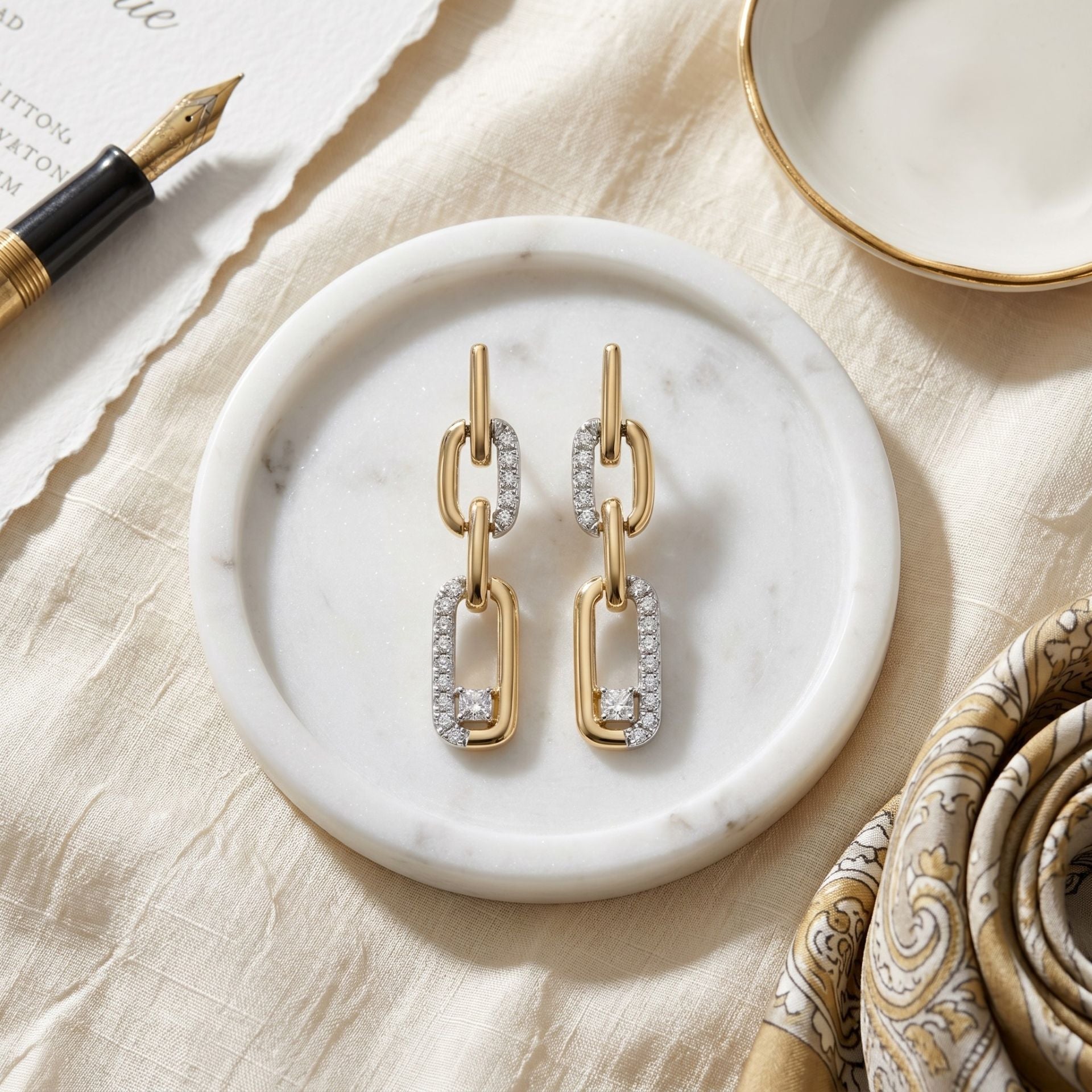 Kinetic Link Lab Grown Diamond Earrings