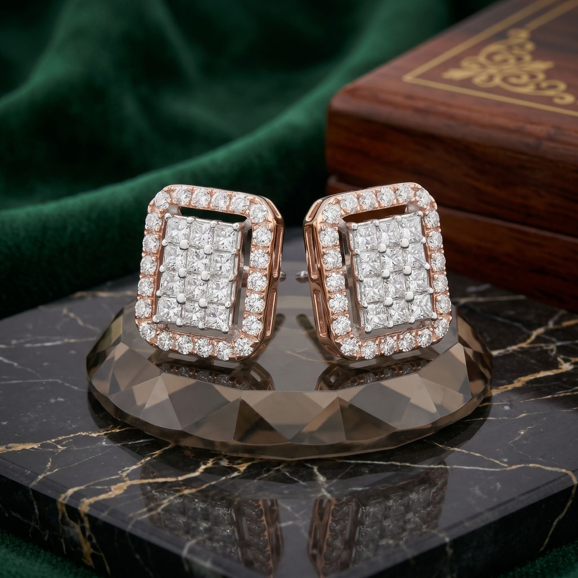 Gotham Cluster Lab Grown Diamond Earrings