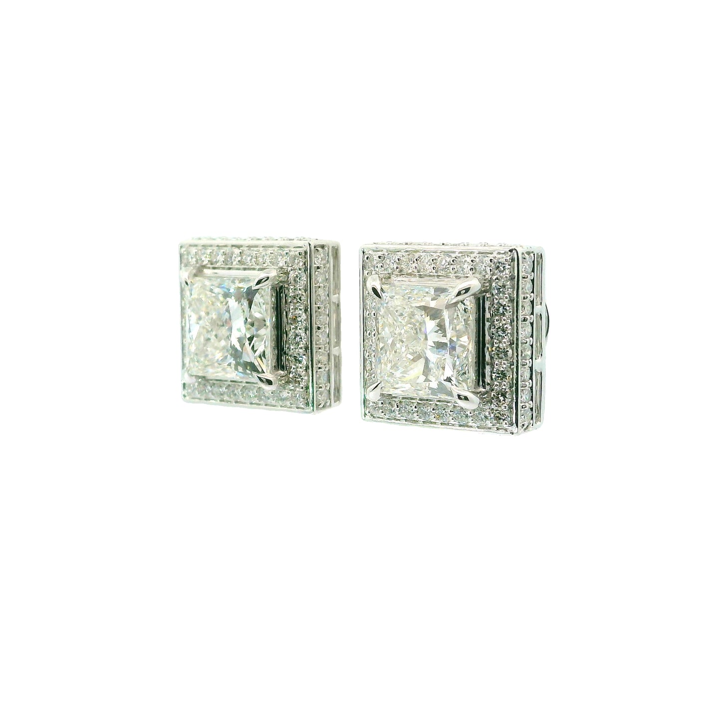 Squared Luminescence Diamond Studs