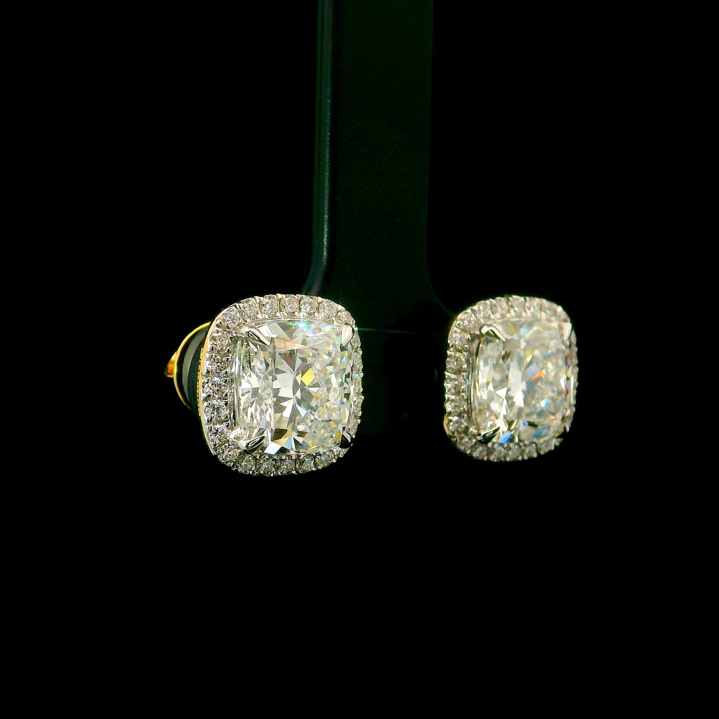 Pillow of Starlight Diamond Stud Earrings