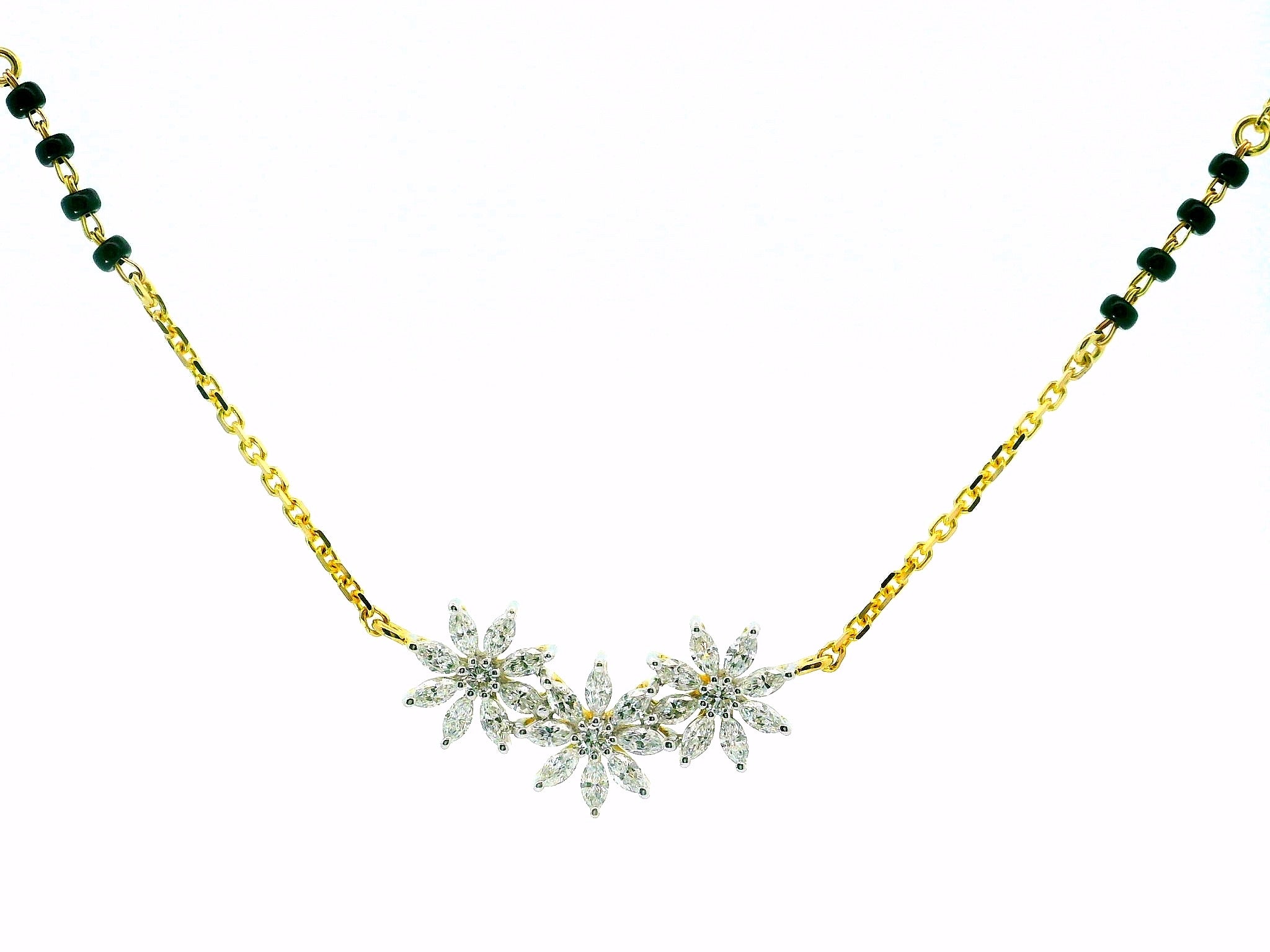 Floral Symphony Lab Grown Diamond Mangalsutra