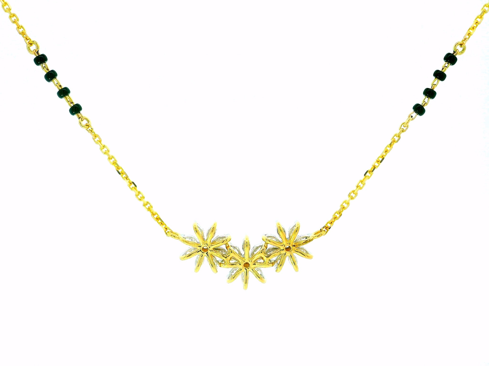 Floral Symphony Lab Grown Diamond Mangalsutra
