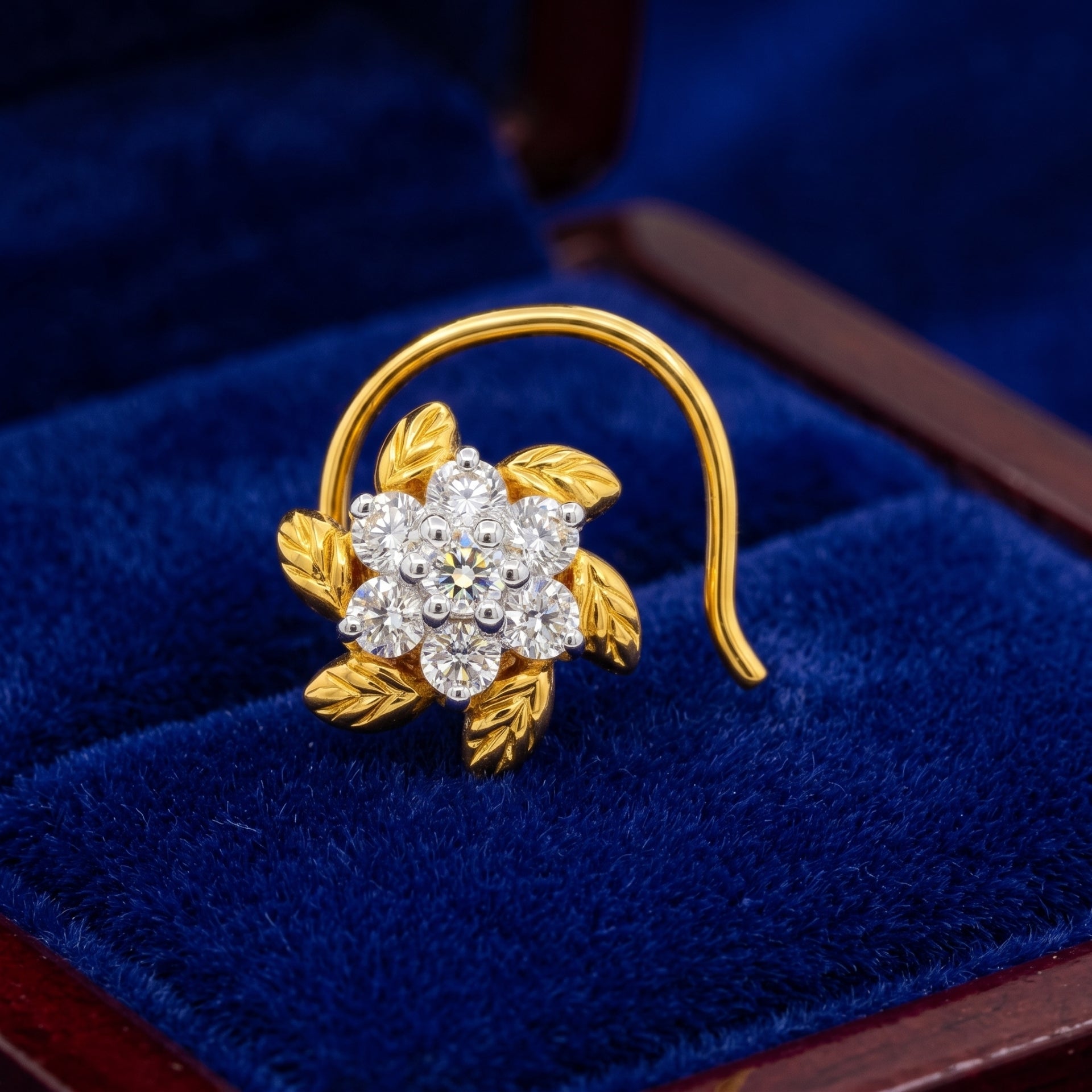 Blooming Elegance Lab Grown Diamond Nosepin