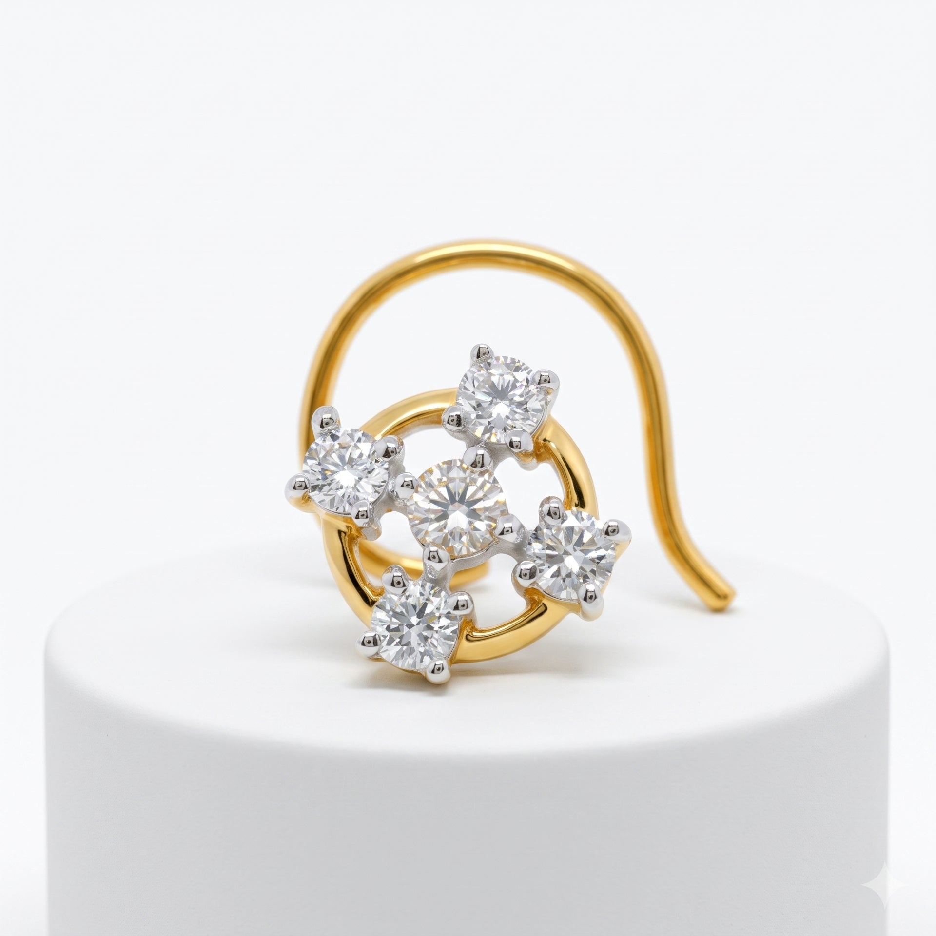 Celestial Bloom Lab Grown Diamond Nosepin