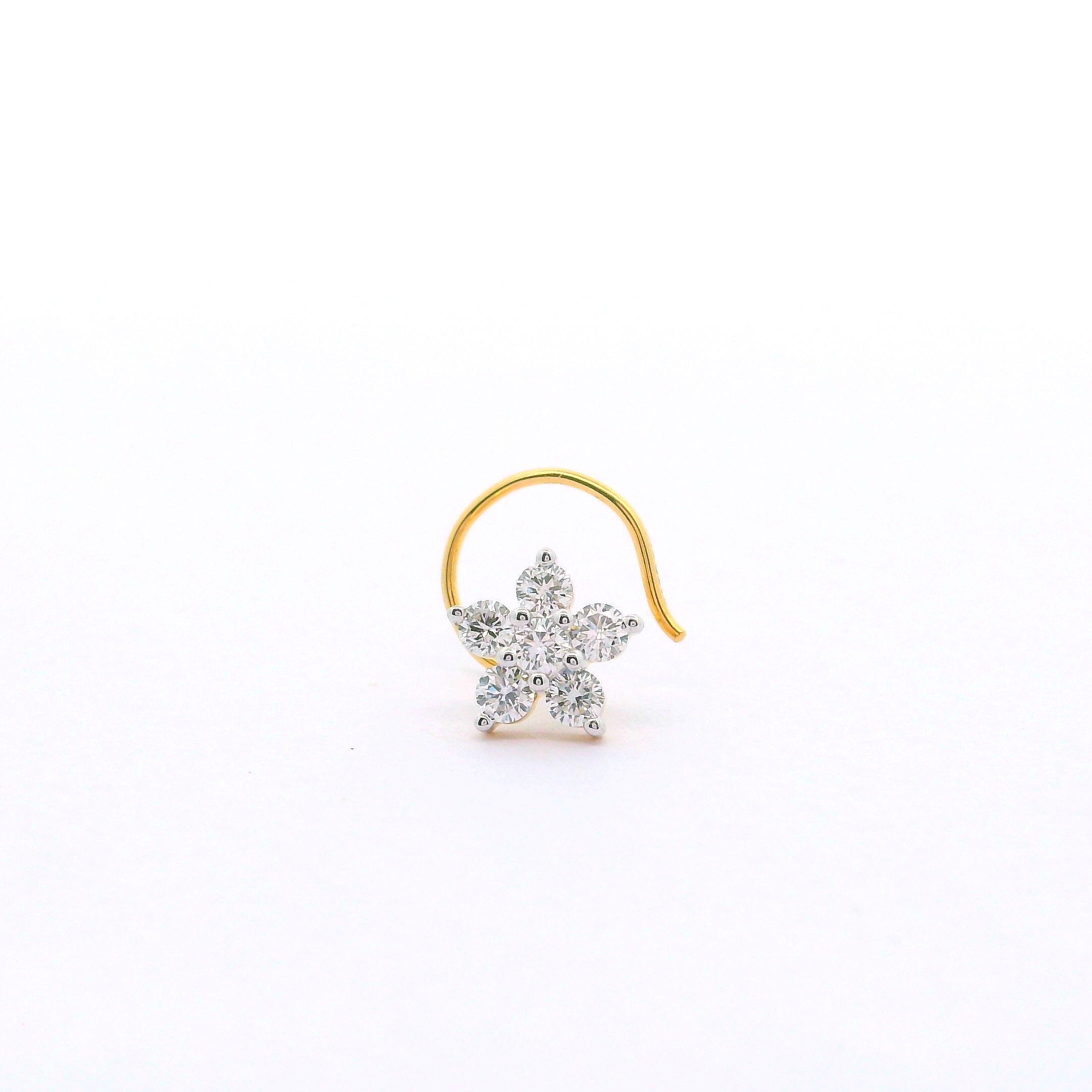 Whimsical Bloom Lab Grown Diamond Nosepin
