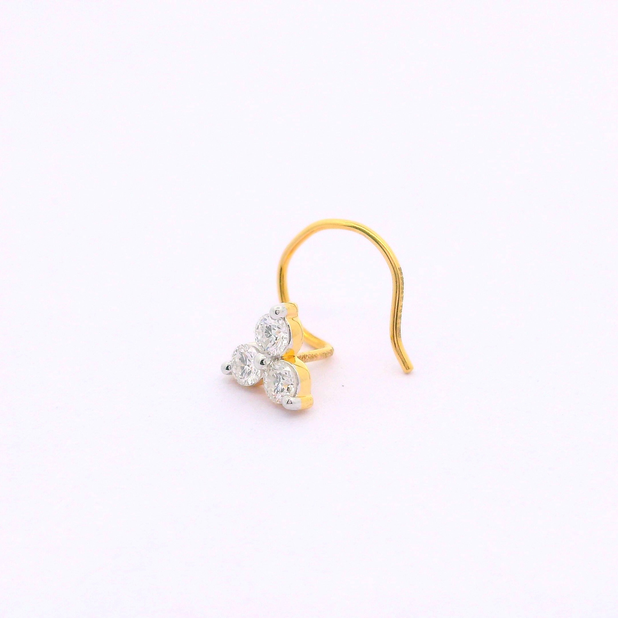 Harmony Triad Lab Grown Diamond Nosepin
