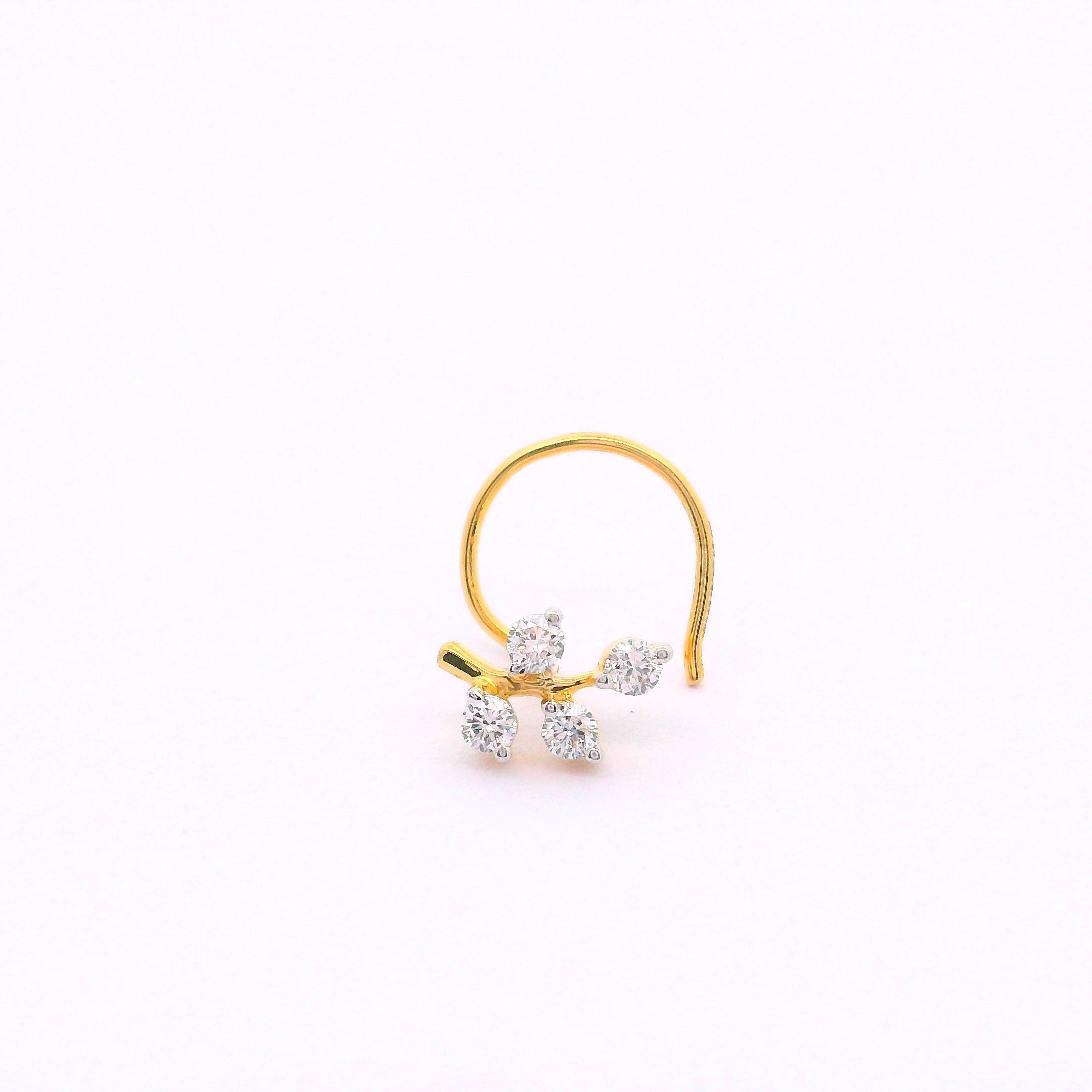 Leaflet Gleam Lab Grown Diamond Nosepin