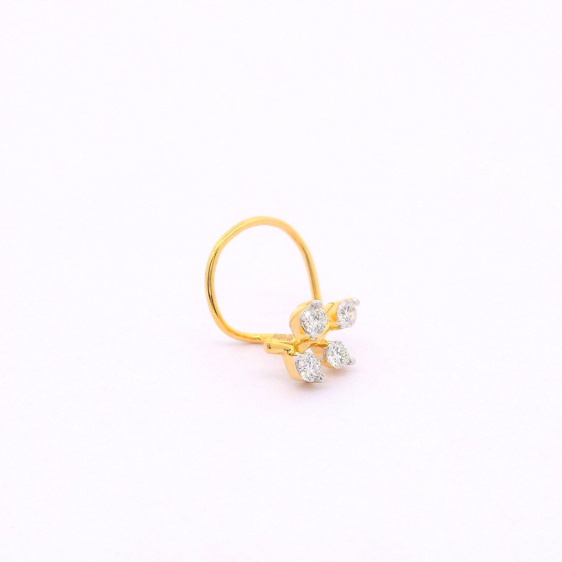 Leaflet Gleam Lab Grown Diamond Nosepin