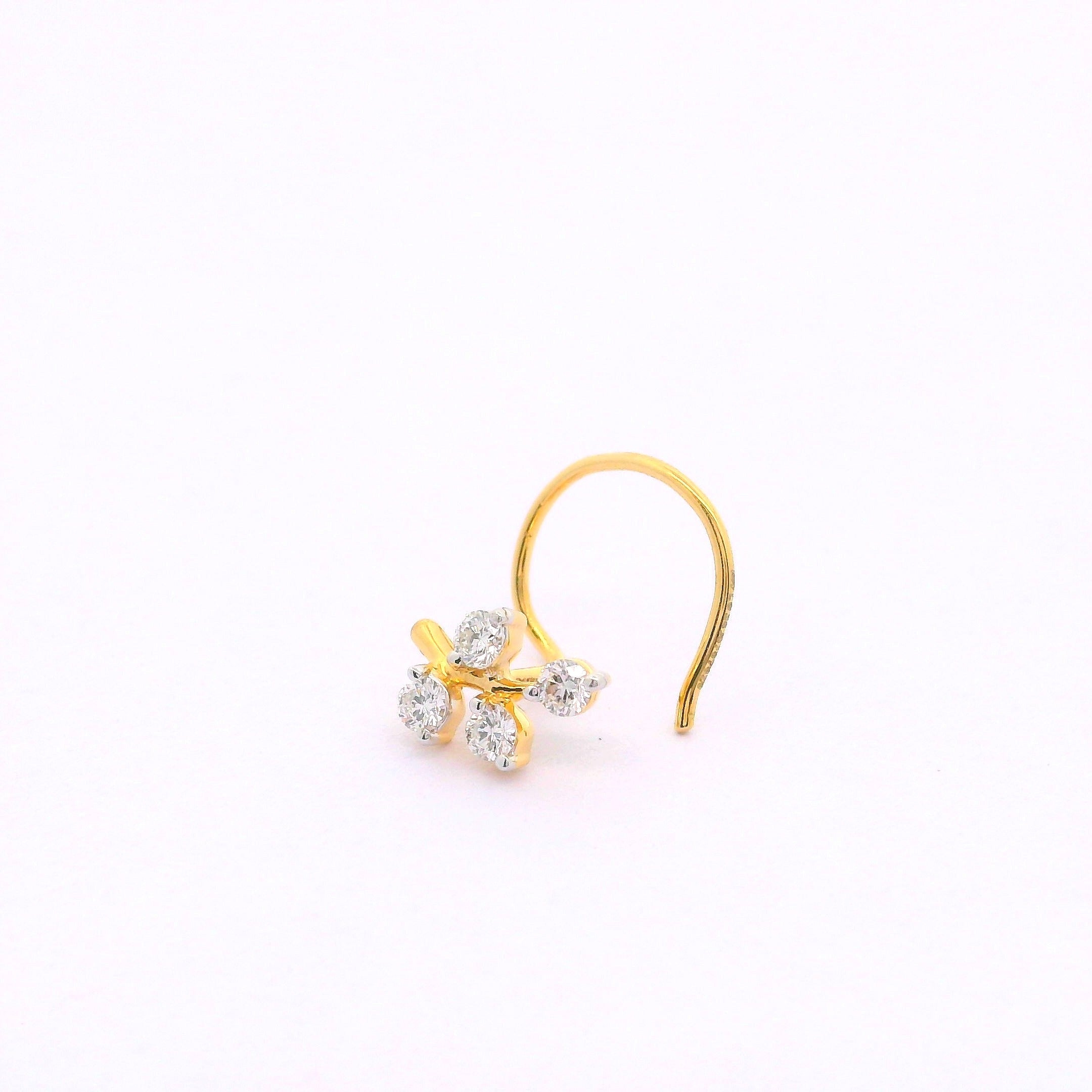 Leaflet Gleam Lab Grown Diamond Nosepin
