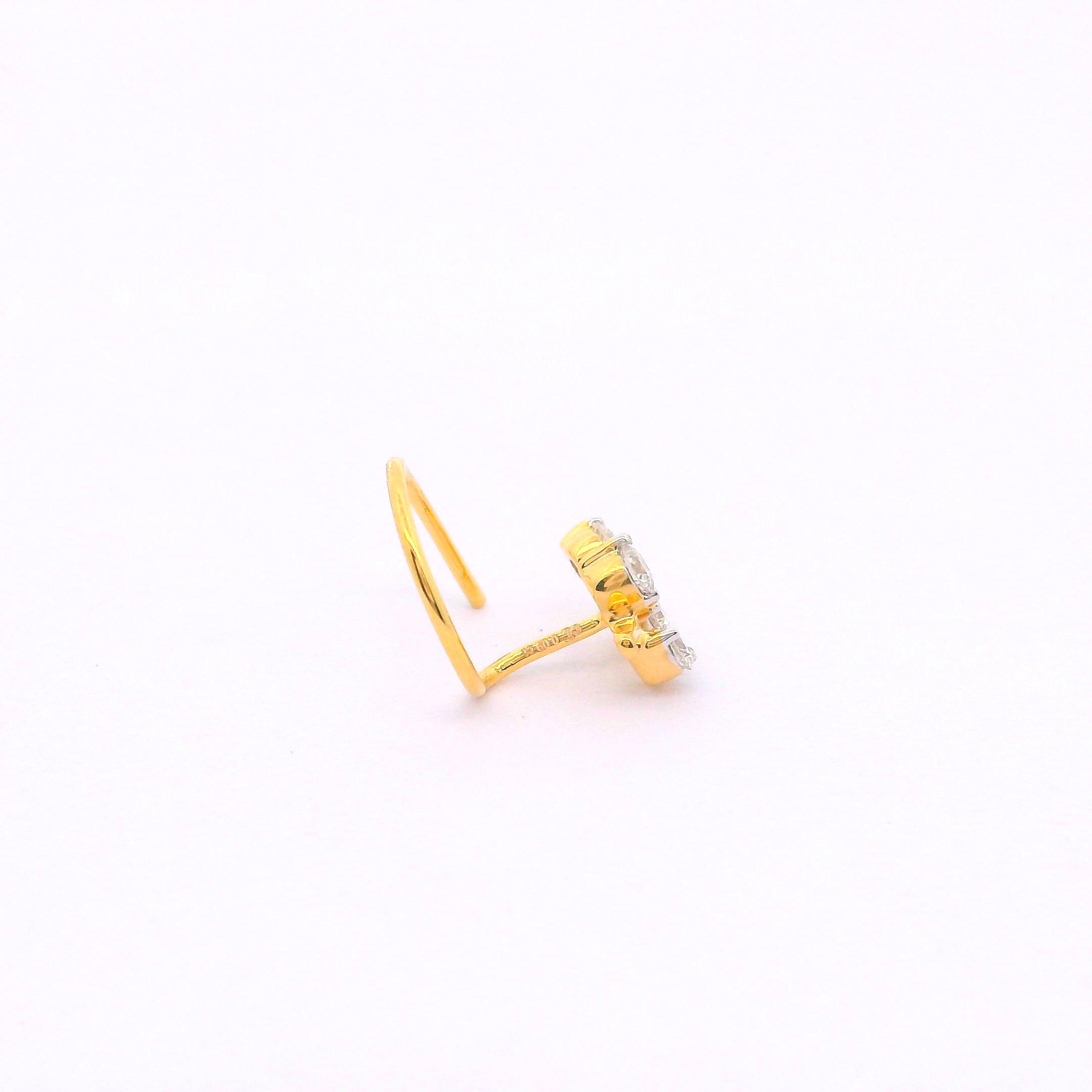 Leaflet Gleam Lab Grown Diamond Nosepin