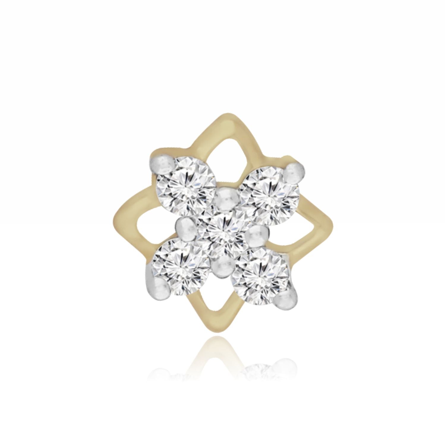 HaloFleur Star Lab Grown Diamond Nosepin