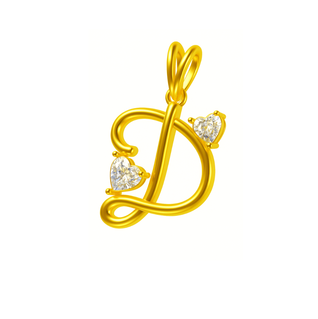 Divine Heartbeat Initial Lab Grown Diamond Pendant