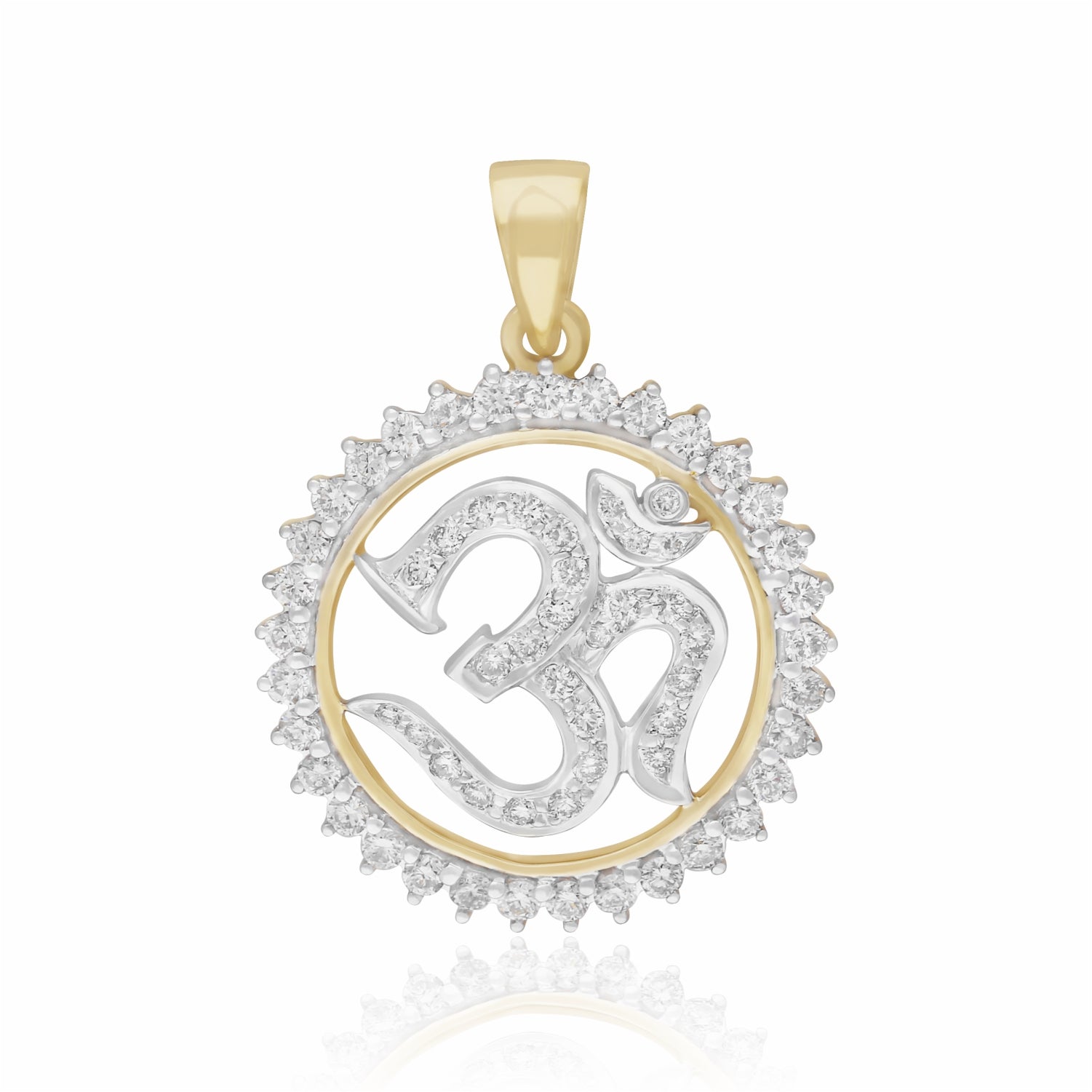 Spiritual Radiance Om Lab Grown Diamond Pendant