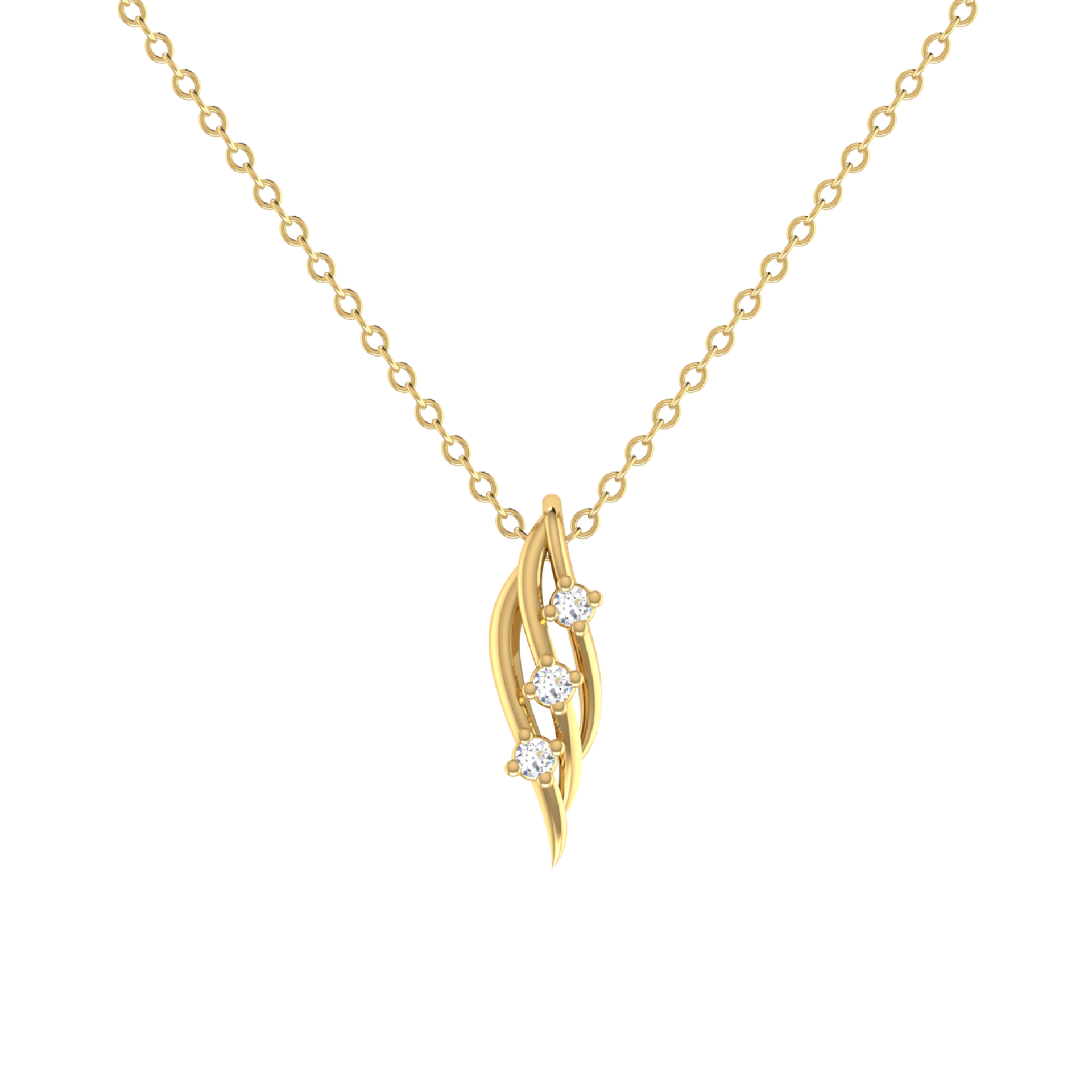 Vestal Flame Gold Plated Lab Grown Diamond Pendant