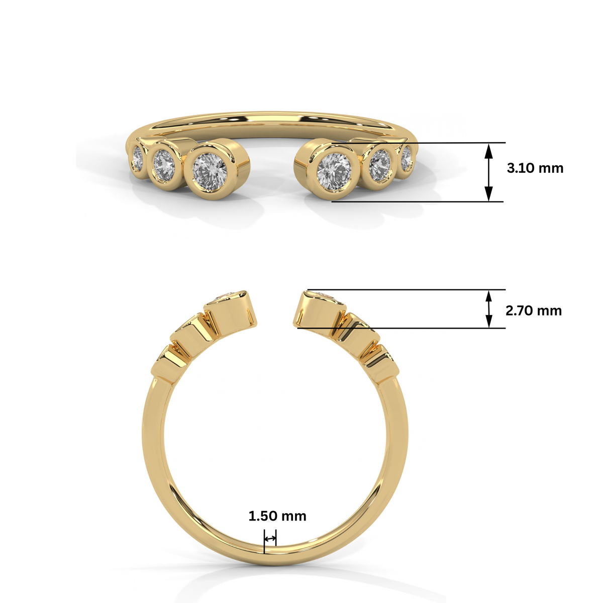Bezel-Set Lab Grown Diamond Ring