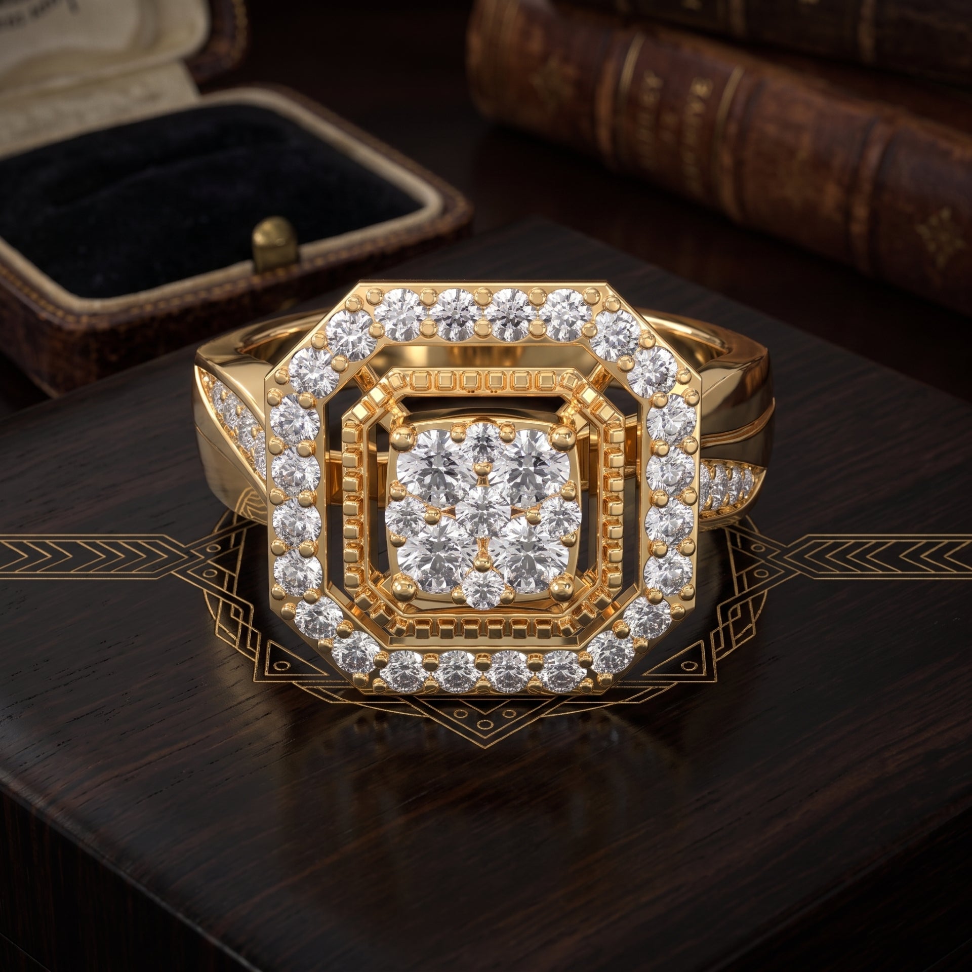 Regal Octagon Halo Lab Grown Diamond Ring