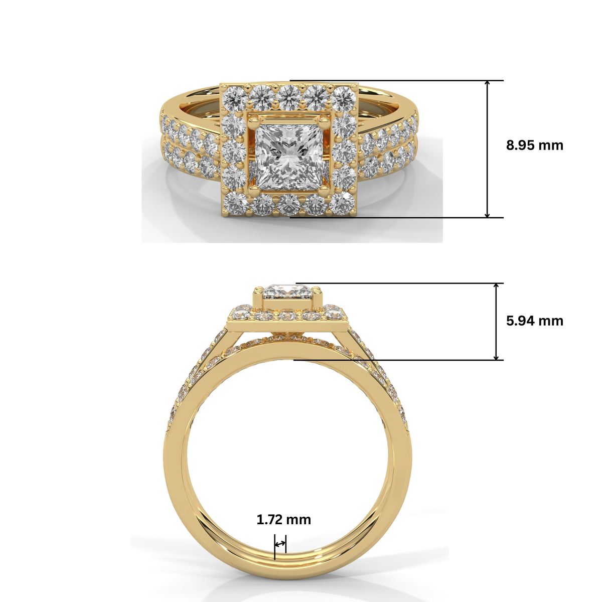 Majestic Radiance Halo Lab Grown Diamond Ring