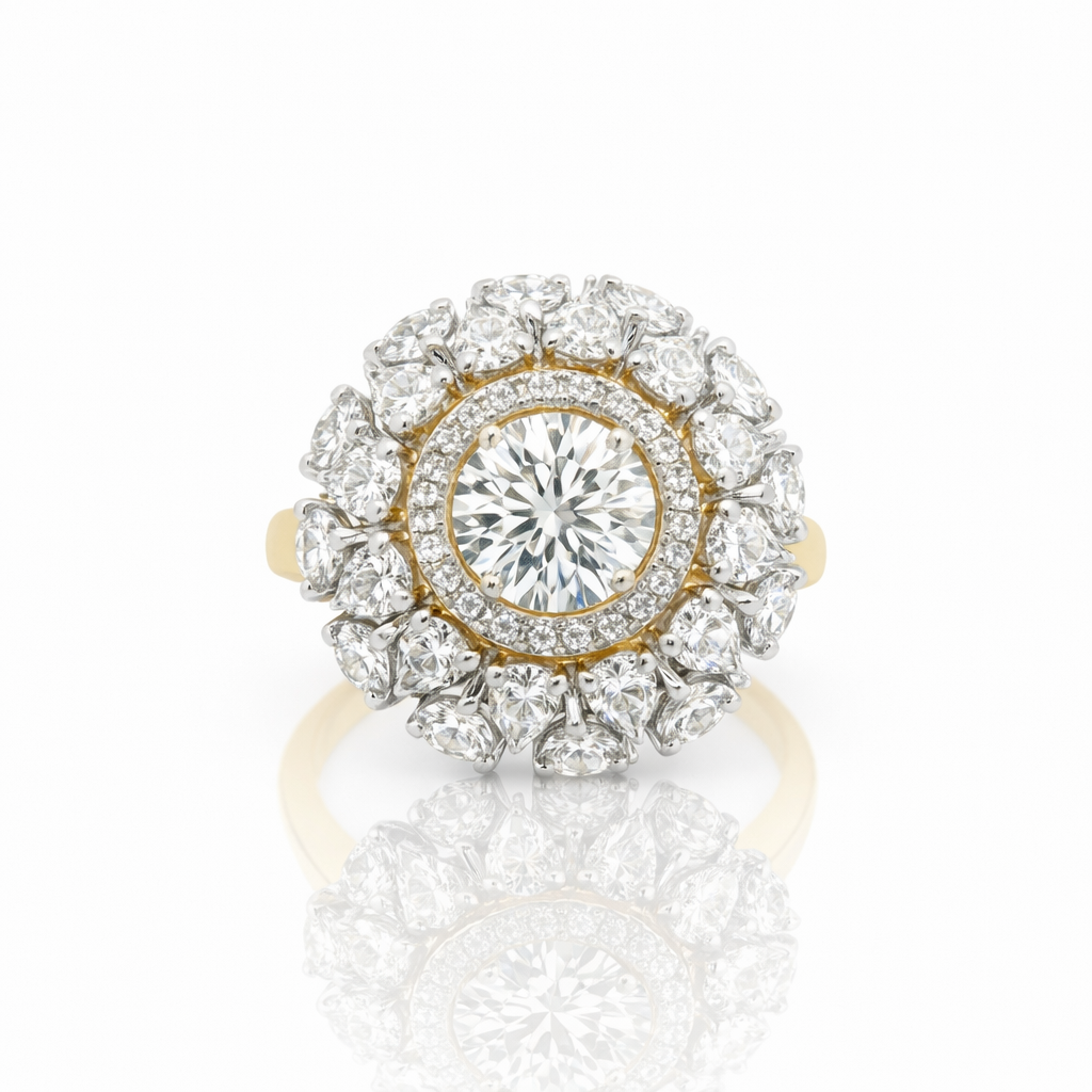 Elegant Lab Grown Diamond Cluster Ring