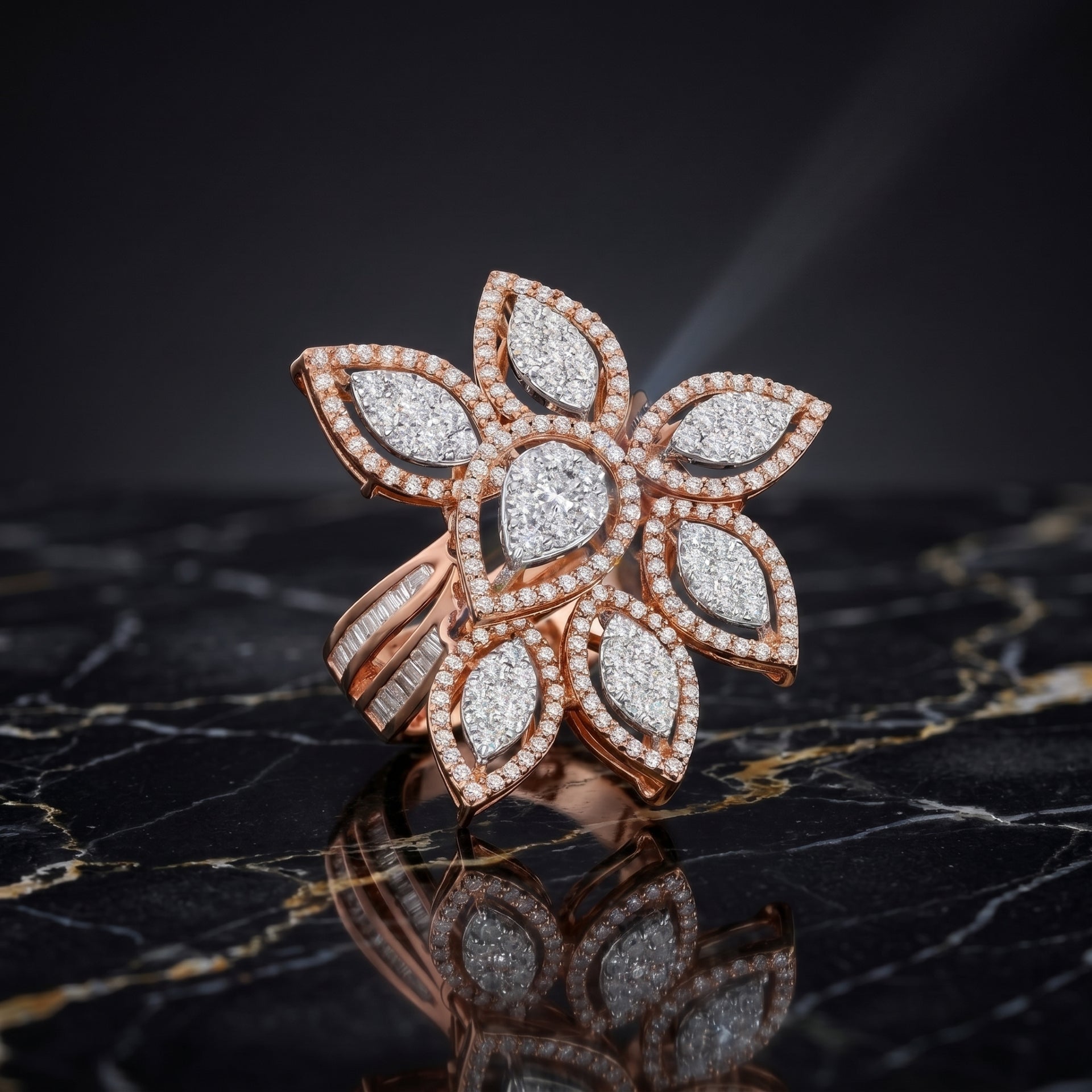 Ethereal Blossom Lab Grown Diamond Ring