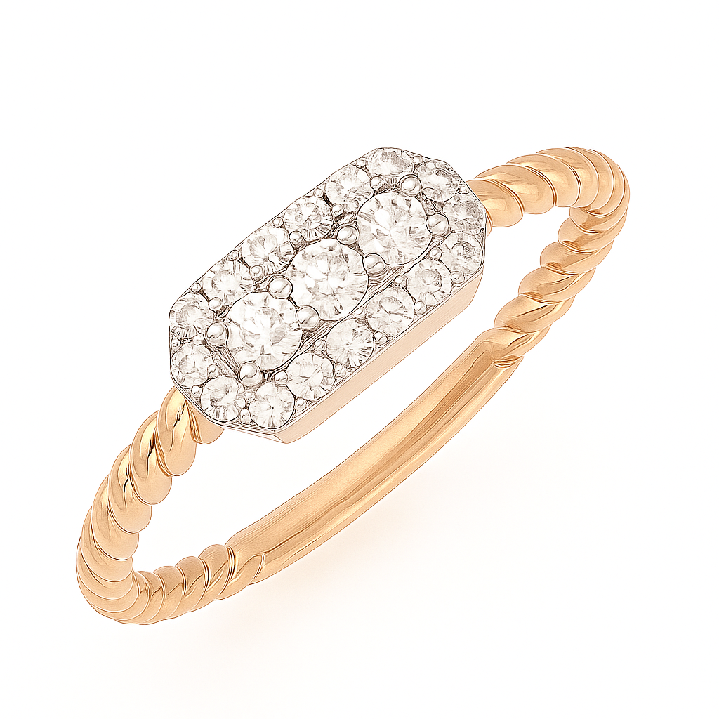 Twist of Elegance Lab Grown Diamond Ring