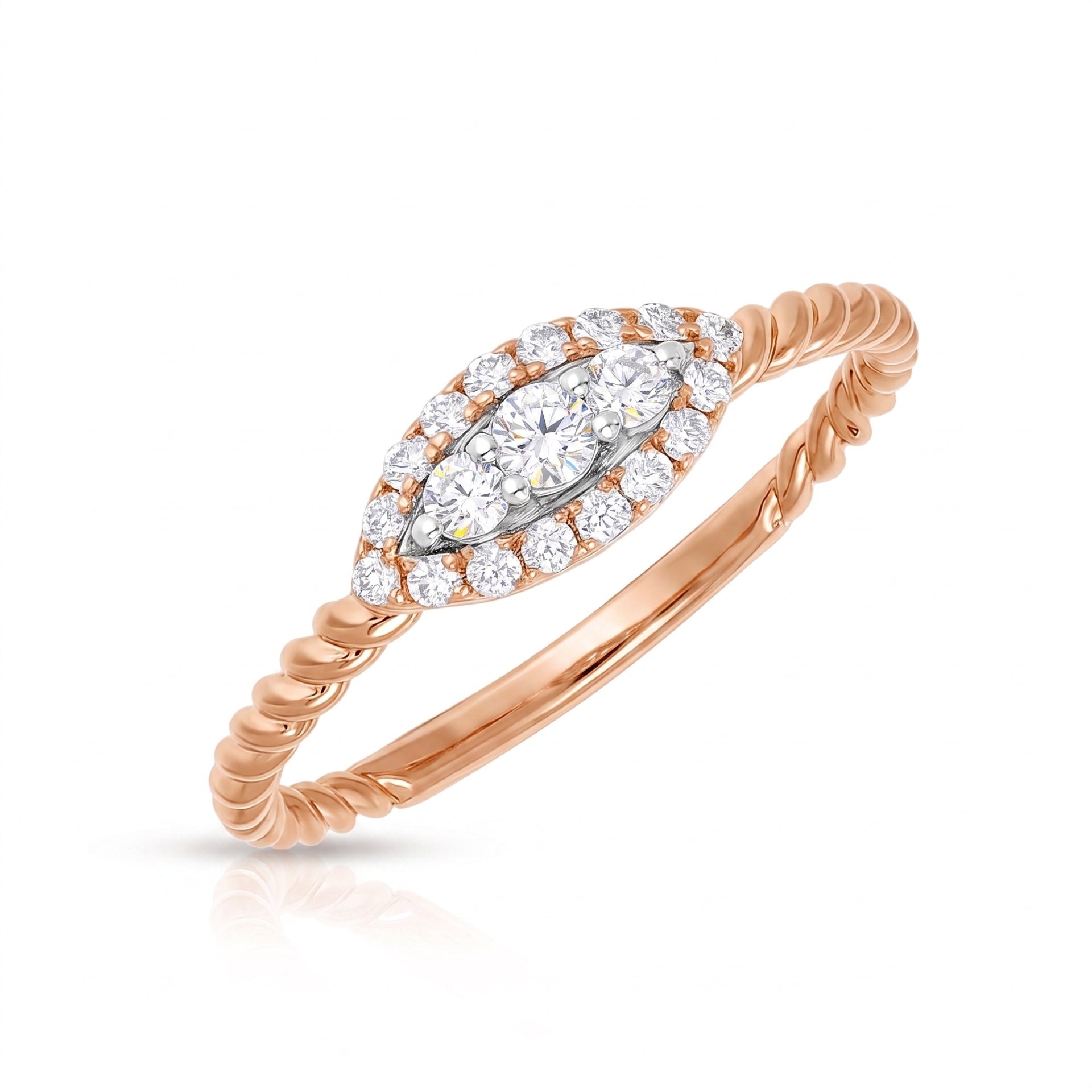 Petal Twist Lab Grown Diamond Ring