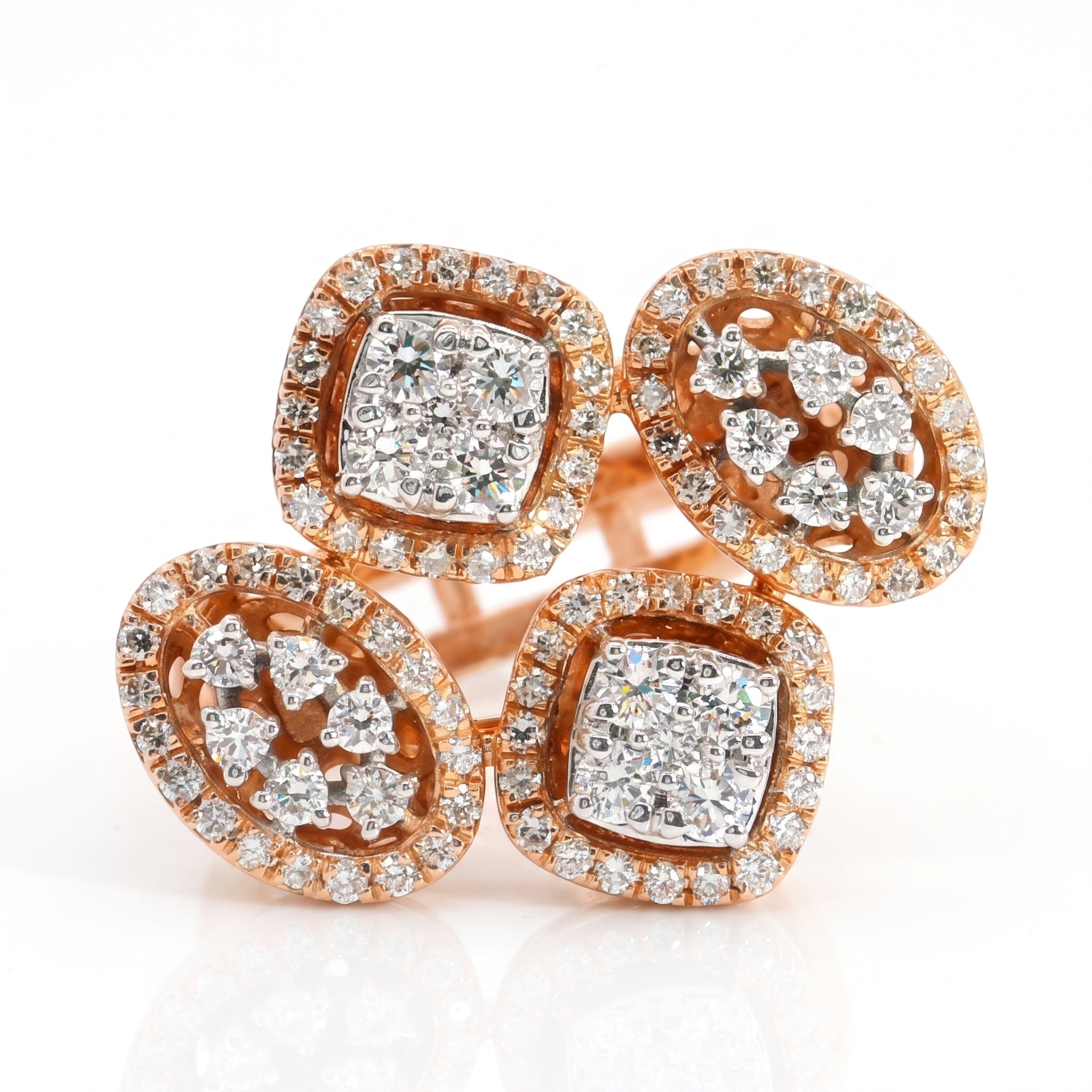 Quartet Radiance Lab Grown Diamond Cocktail Ring