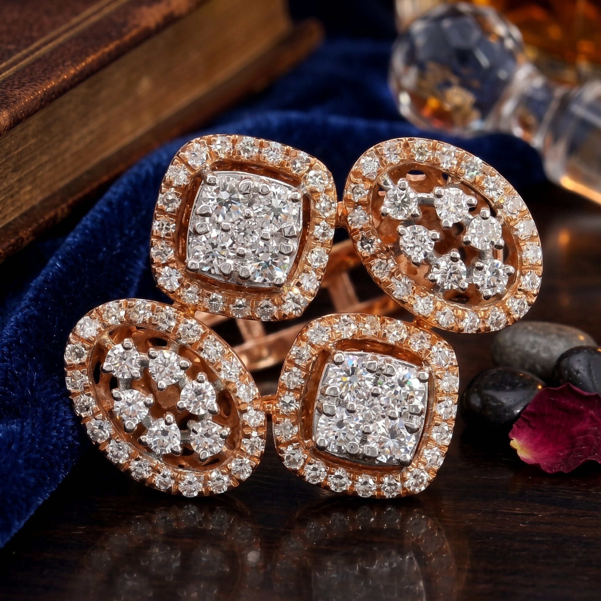 Quartet Radiance Lab Grown Diamond Cocktail Ring