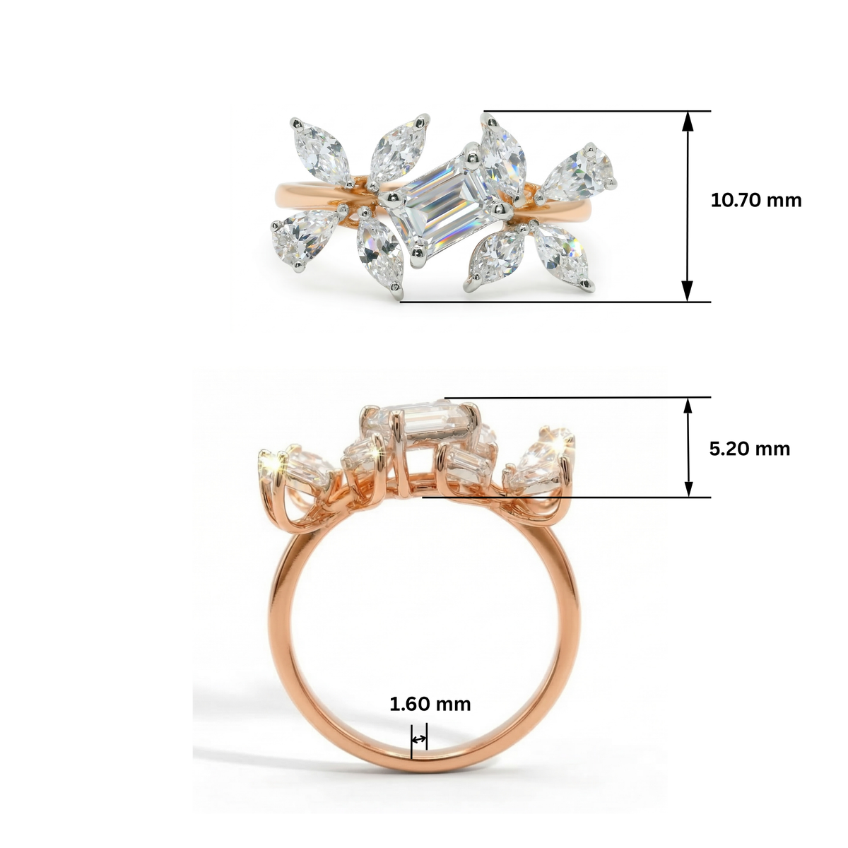 Monarch Flutter Lab Grown Diamond Ring