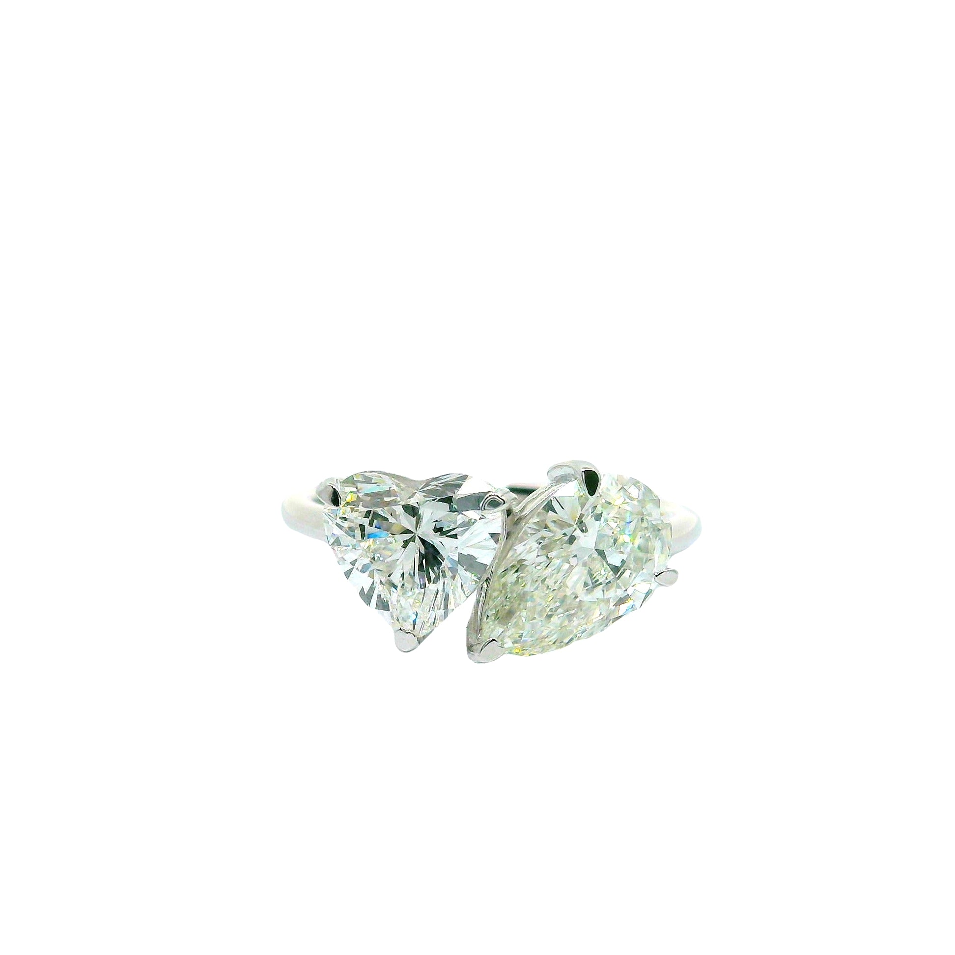 Twin Flame Embrace Solitaire Lab Grown Diamond Ring