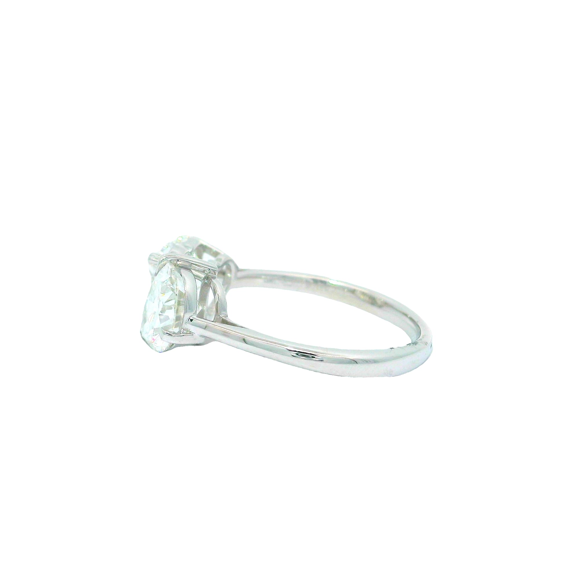 Twin Flame Embrace Solitaire Lab Grown Diamond Ring