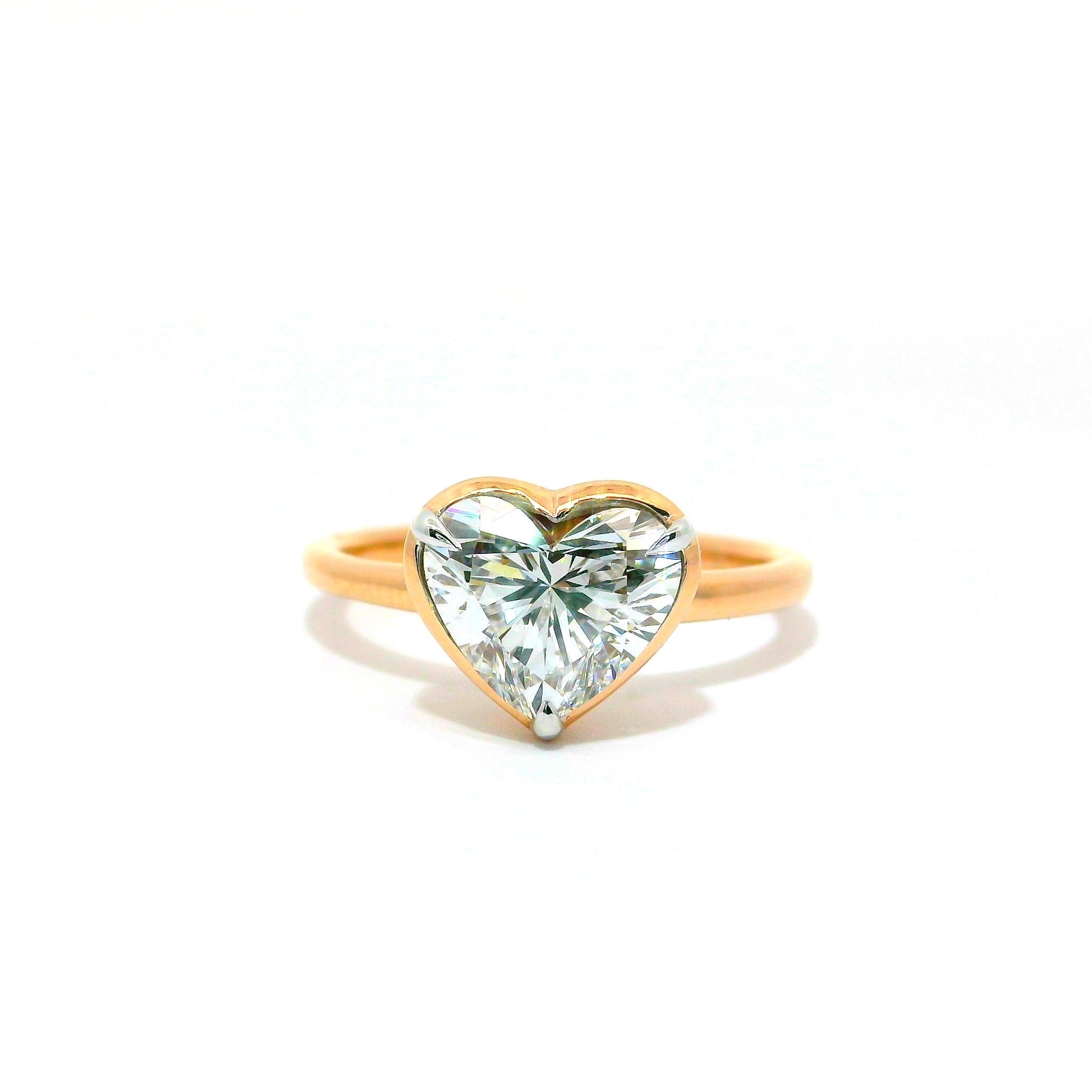 Heartfelt Halo Solitaire Lab Grown Diamond Ring
