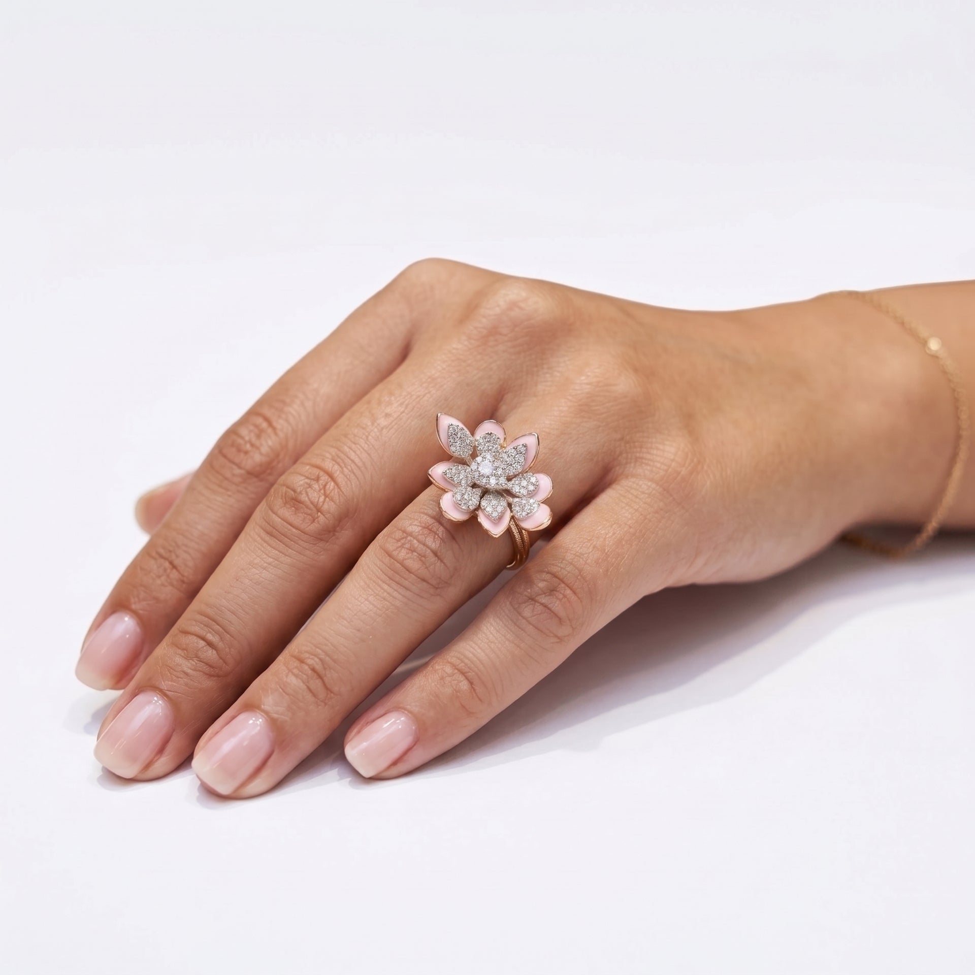 Pink Petal Radiance Lab Grown Diamond Ring