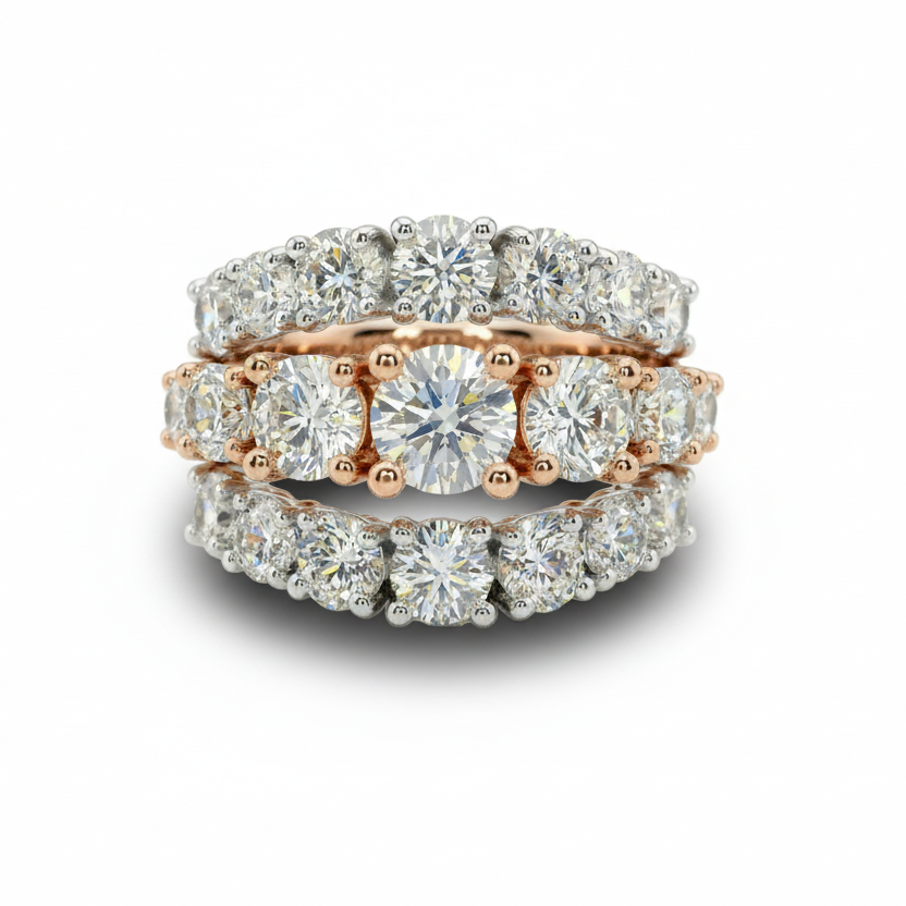 Golden Trinity Lab Grown Diamond Ring