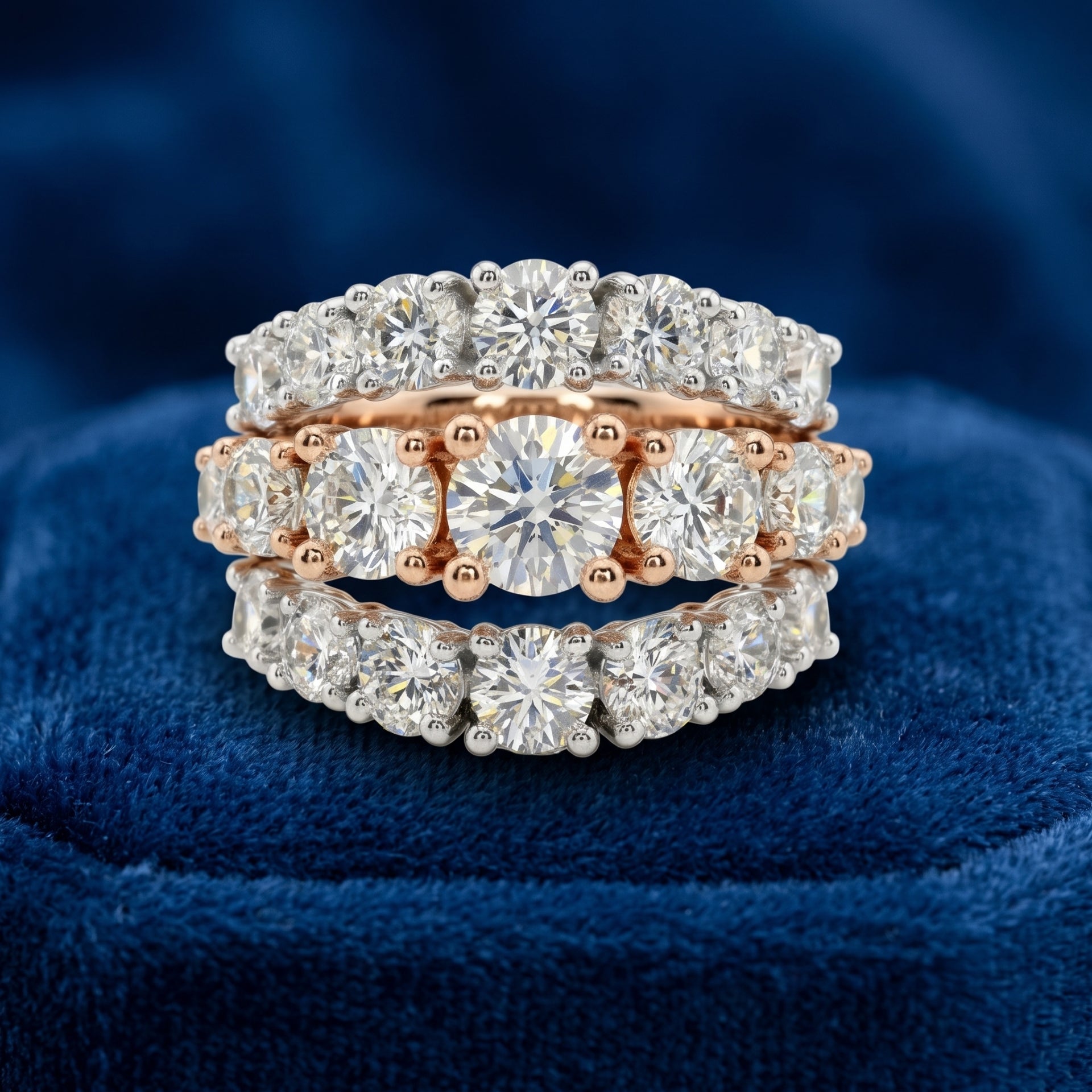 Golden Trinity Lab Grown Diamond Ring