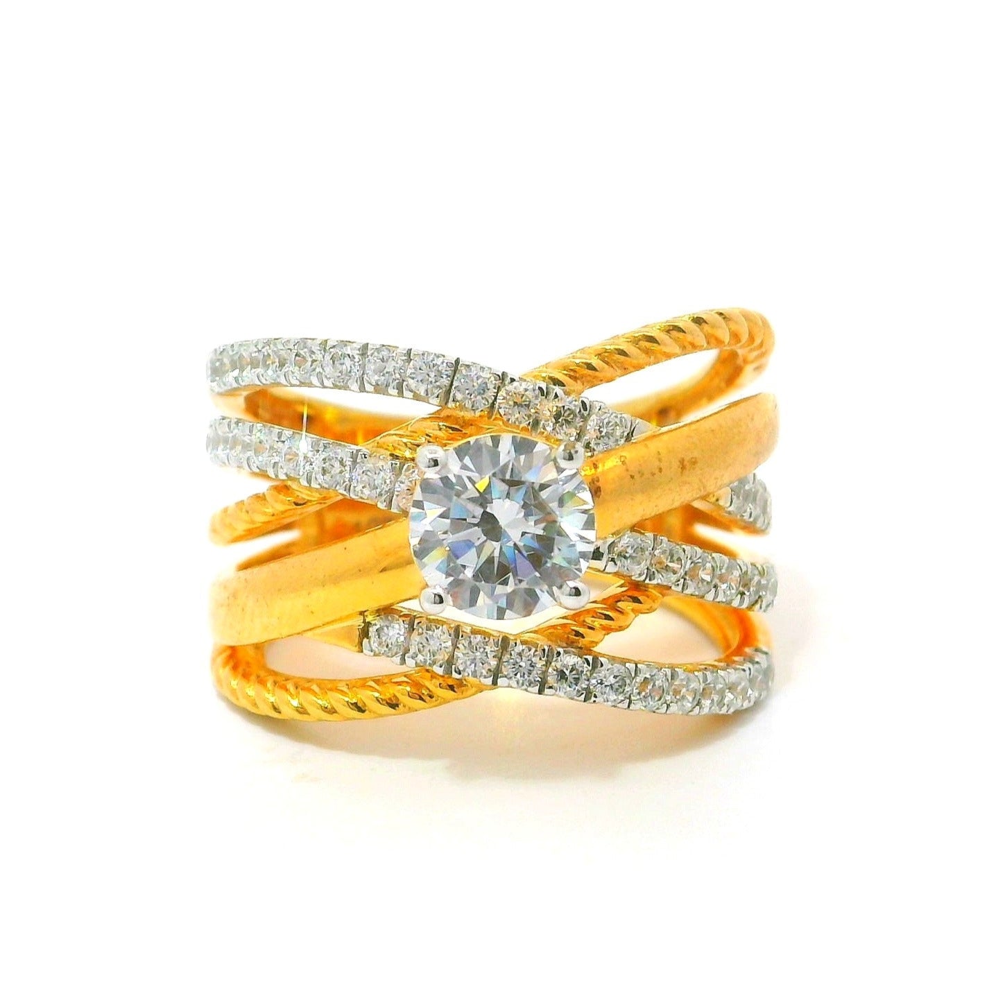 Bold Weave Lab Grown Diamond Ring