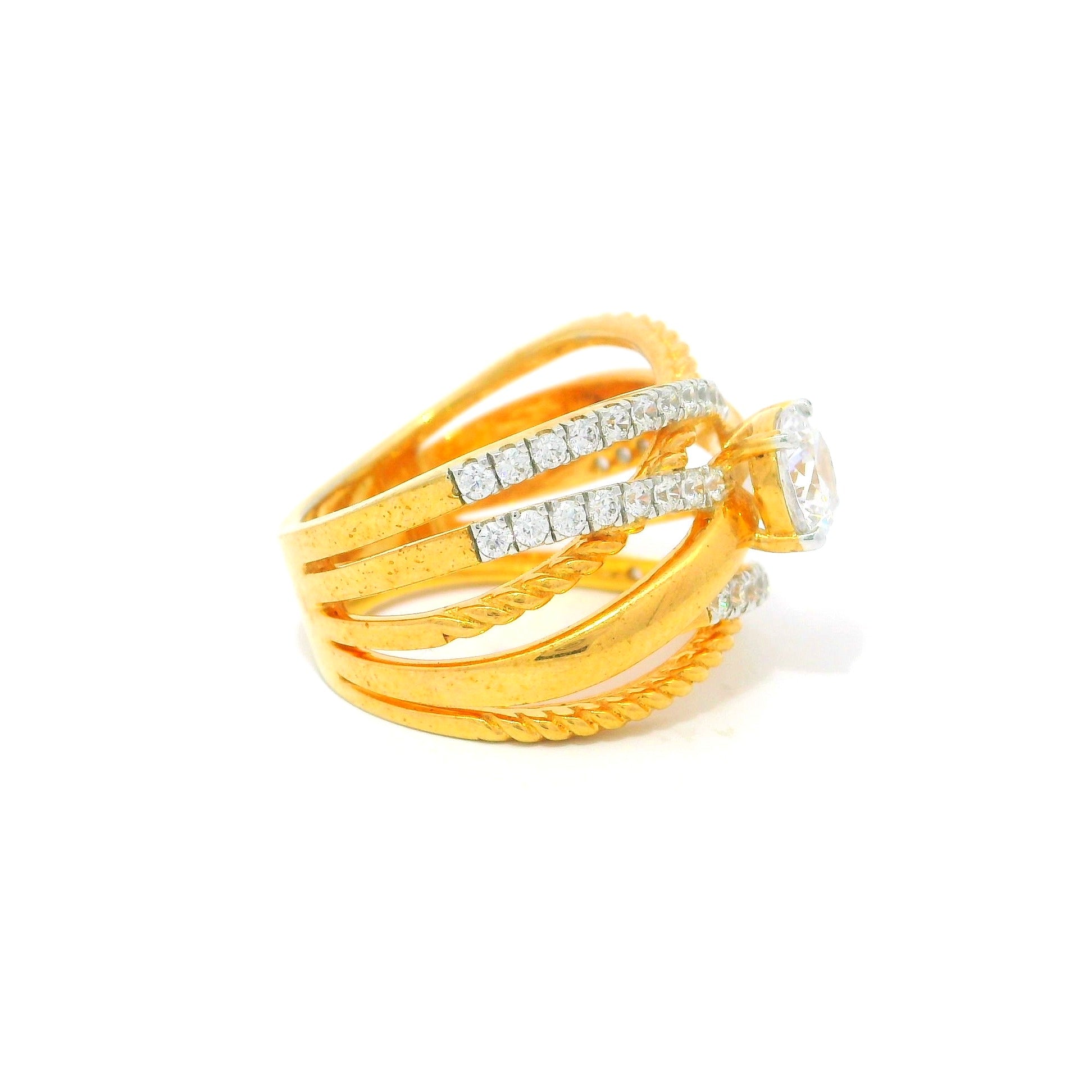 Bold Weave Lab Grown Diamond Ring