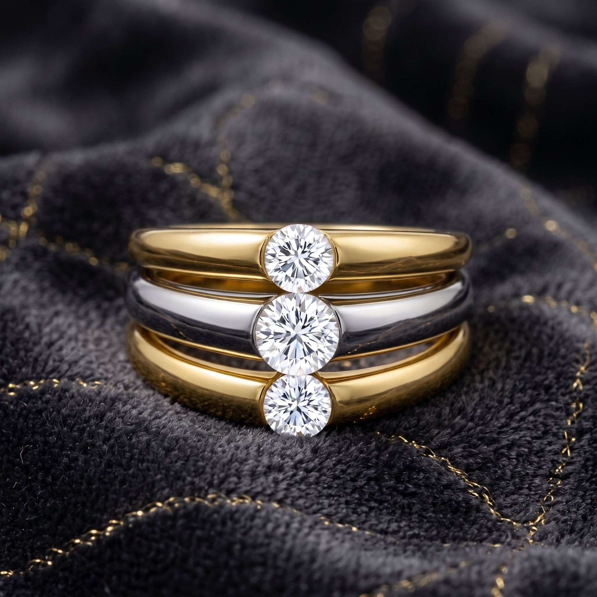 Solas Trinity Lab Grown Diamond Ring