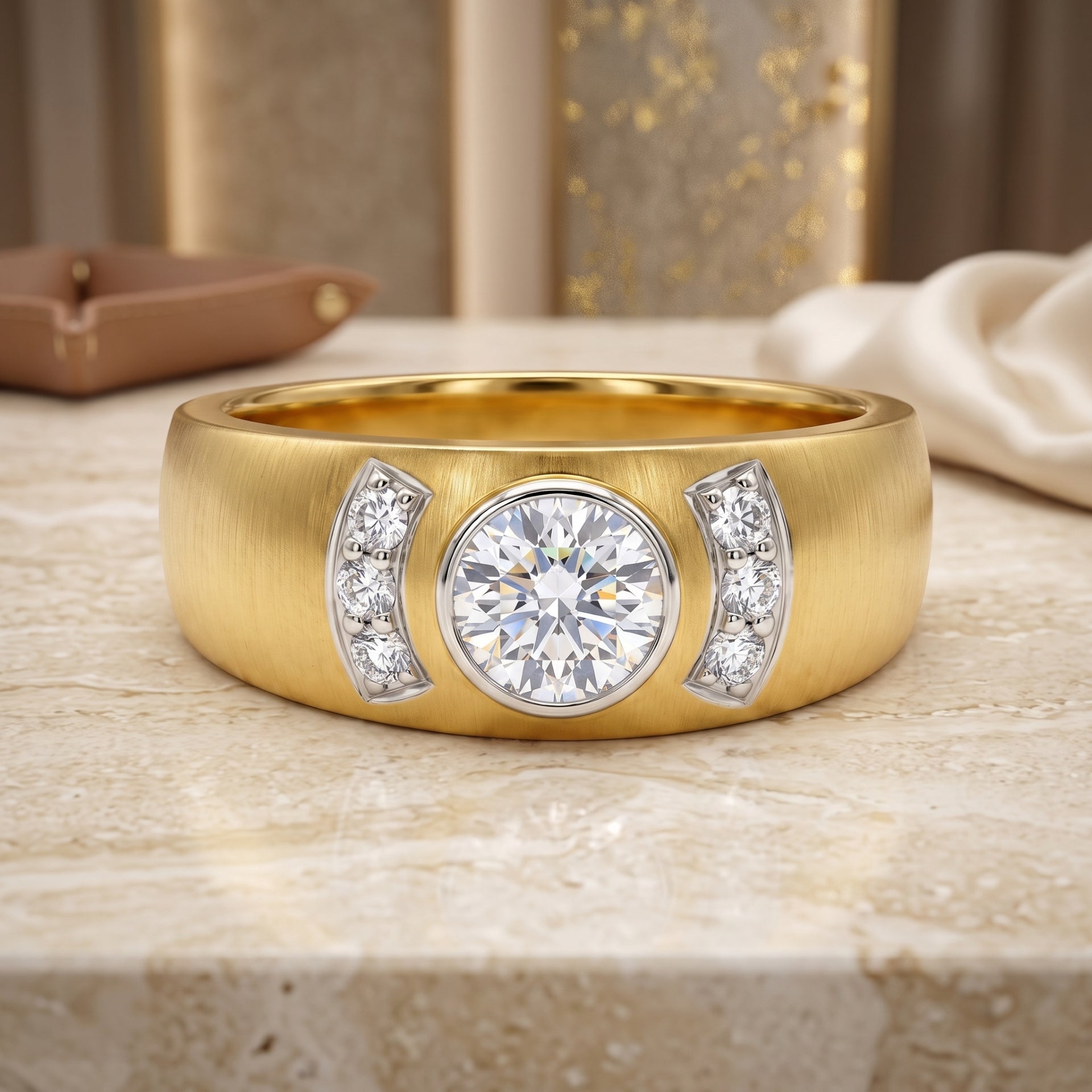 Golden Arch Lab Grown Diamond Ring