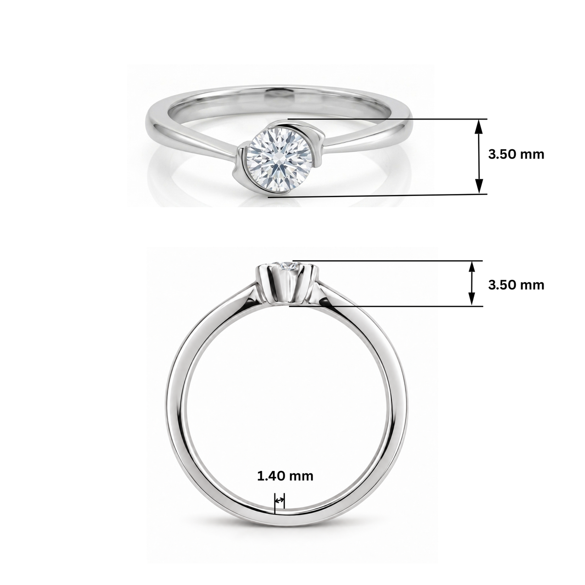 Elyra Spark Lab Grown Diamond Ring