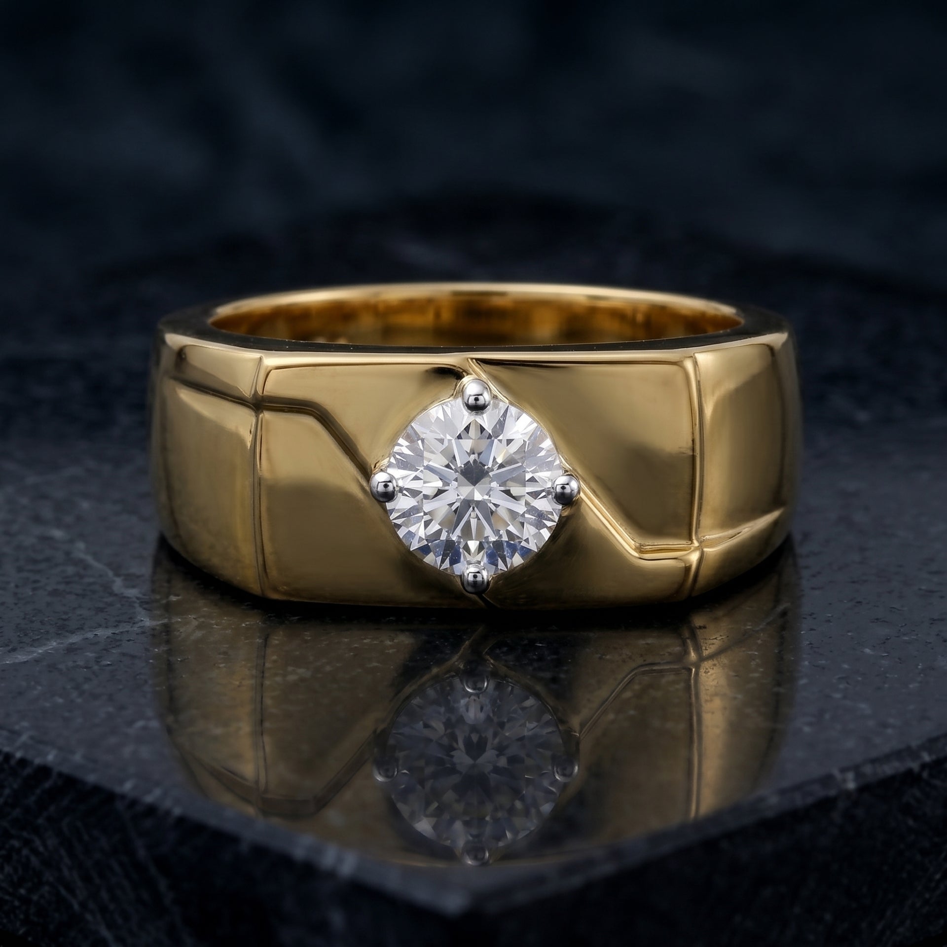 Men’s Fortress Square Lab Grown Diamond Ring