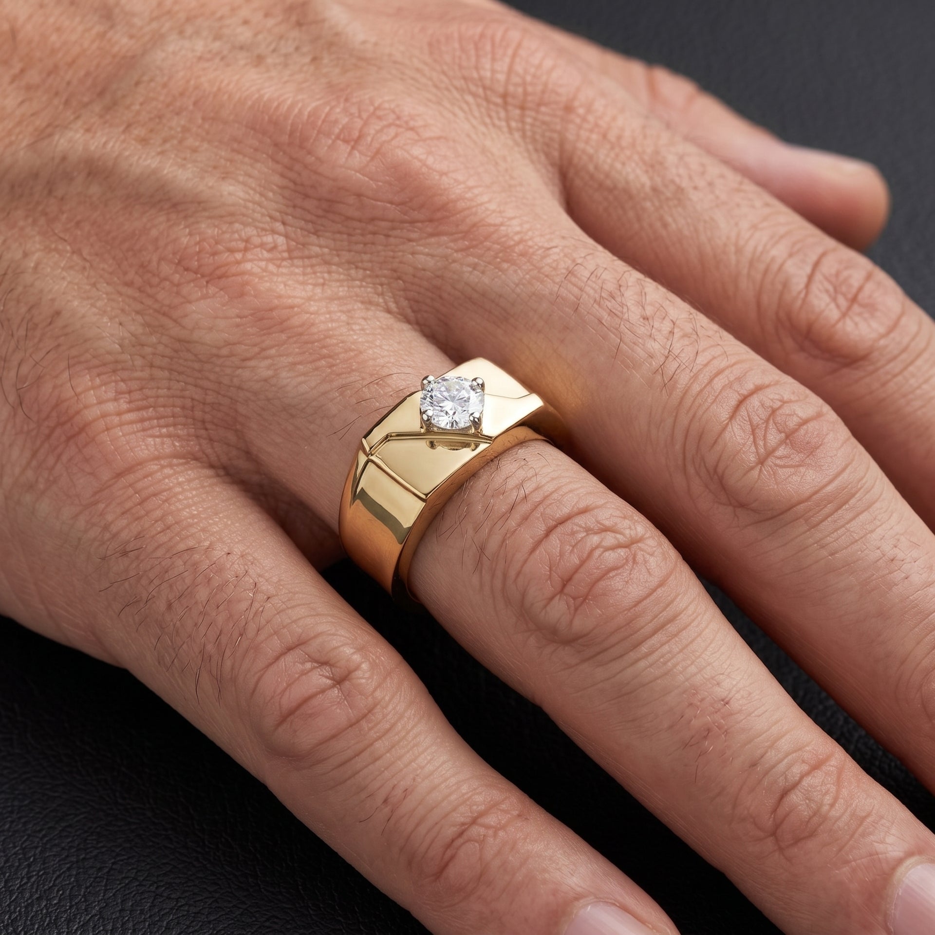 Men’s Fortress Square Lab Grown Diamond Ring