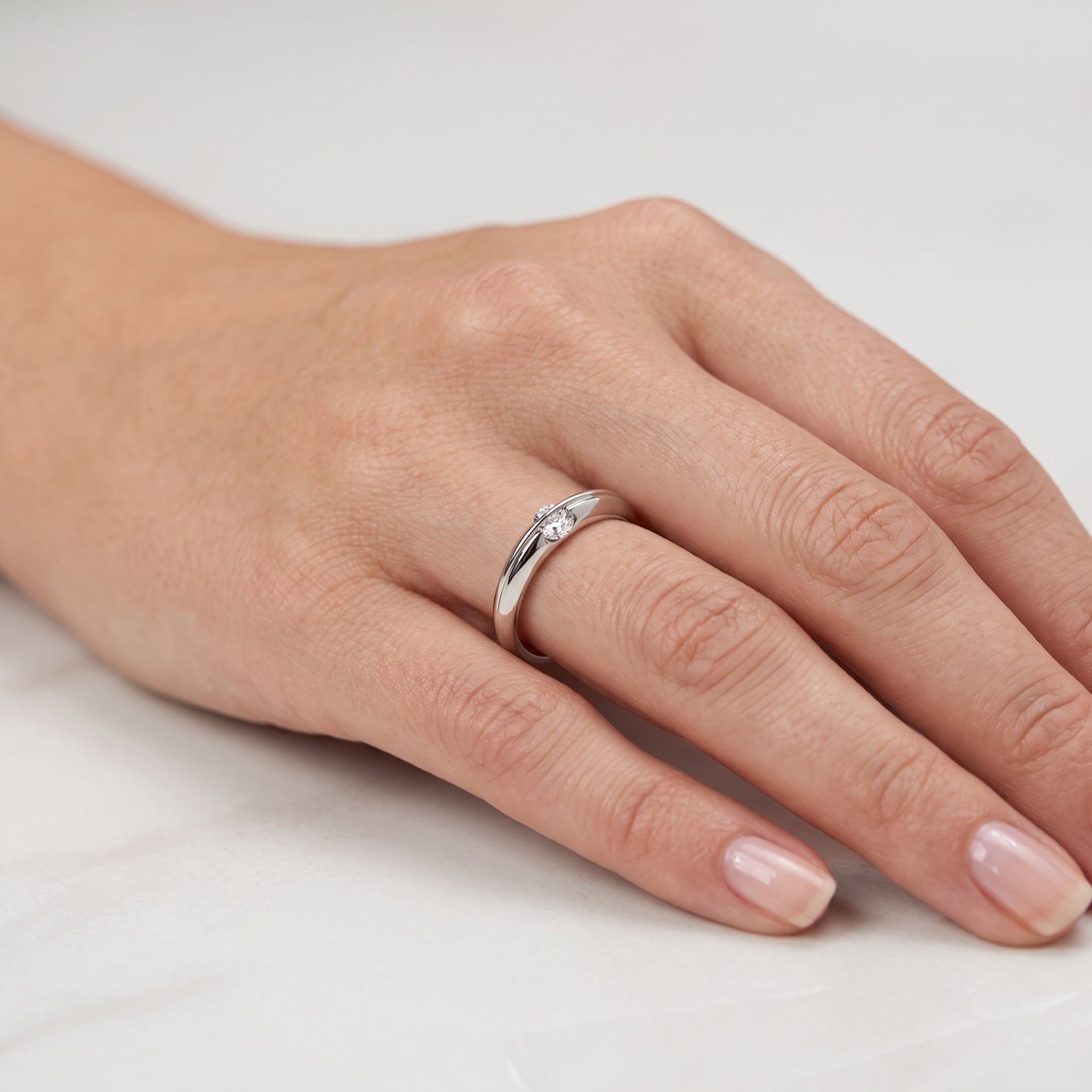 Sleek Horizon Lab Grown Diamond Ring