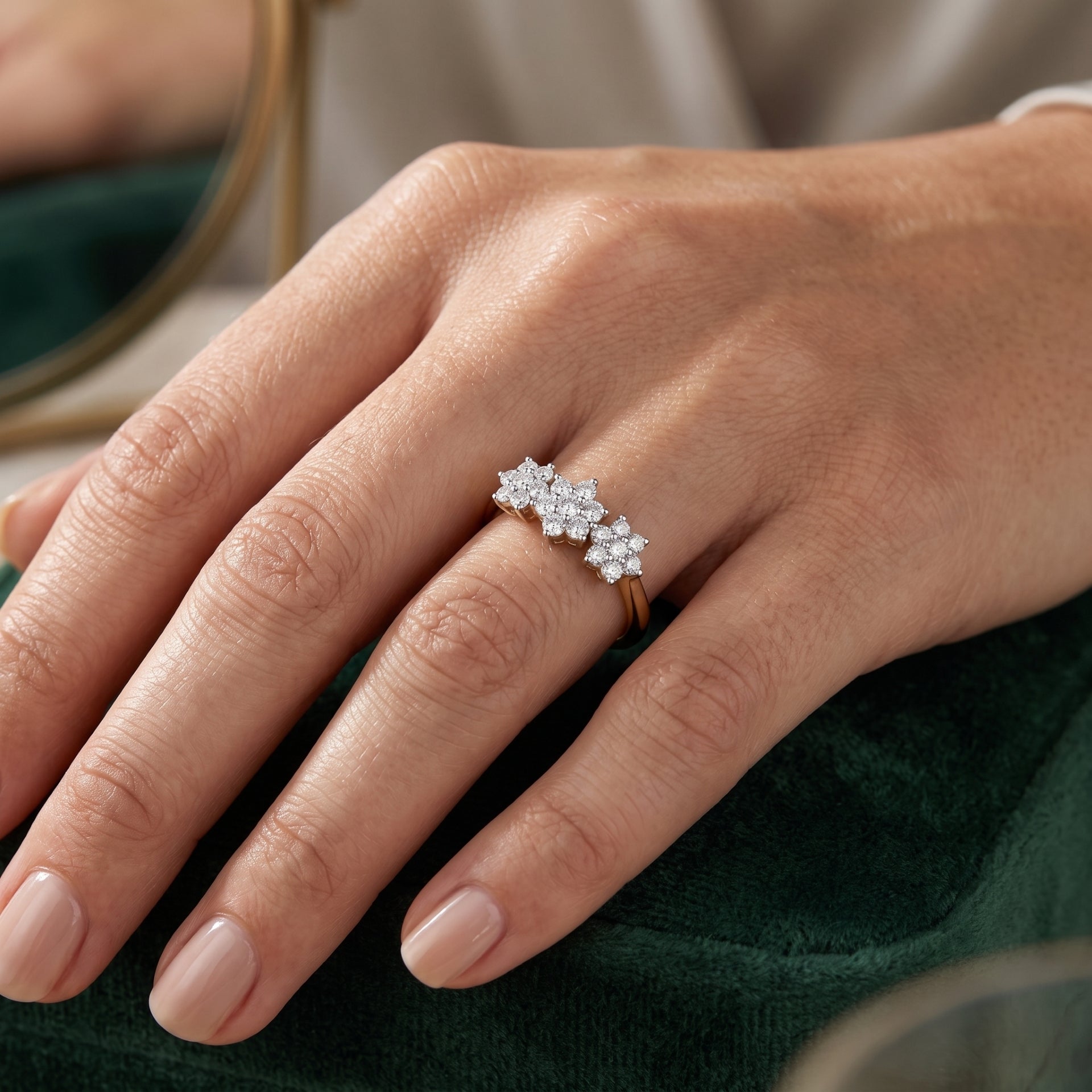 Sunlit Daisy Duo Lab Grown Diamond Ring