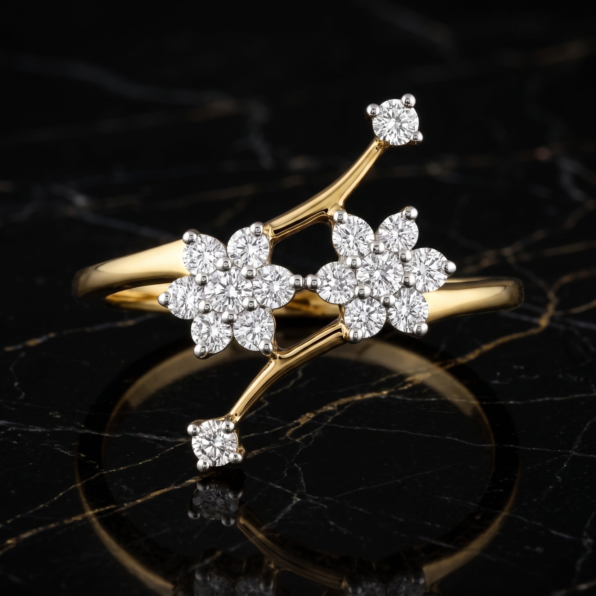 Spring Horizon Cluster Lab Grown Diamond Ring