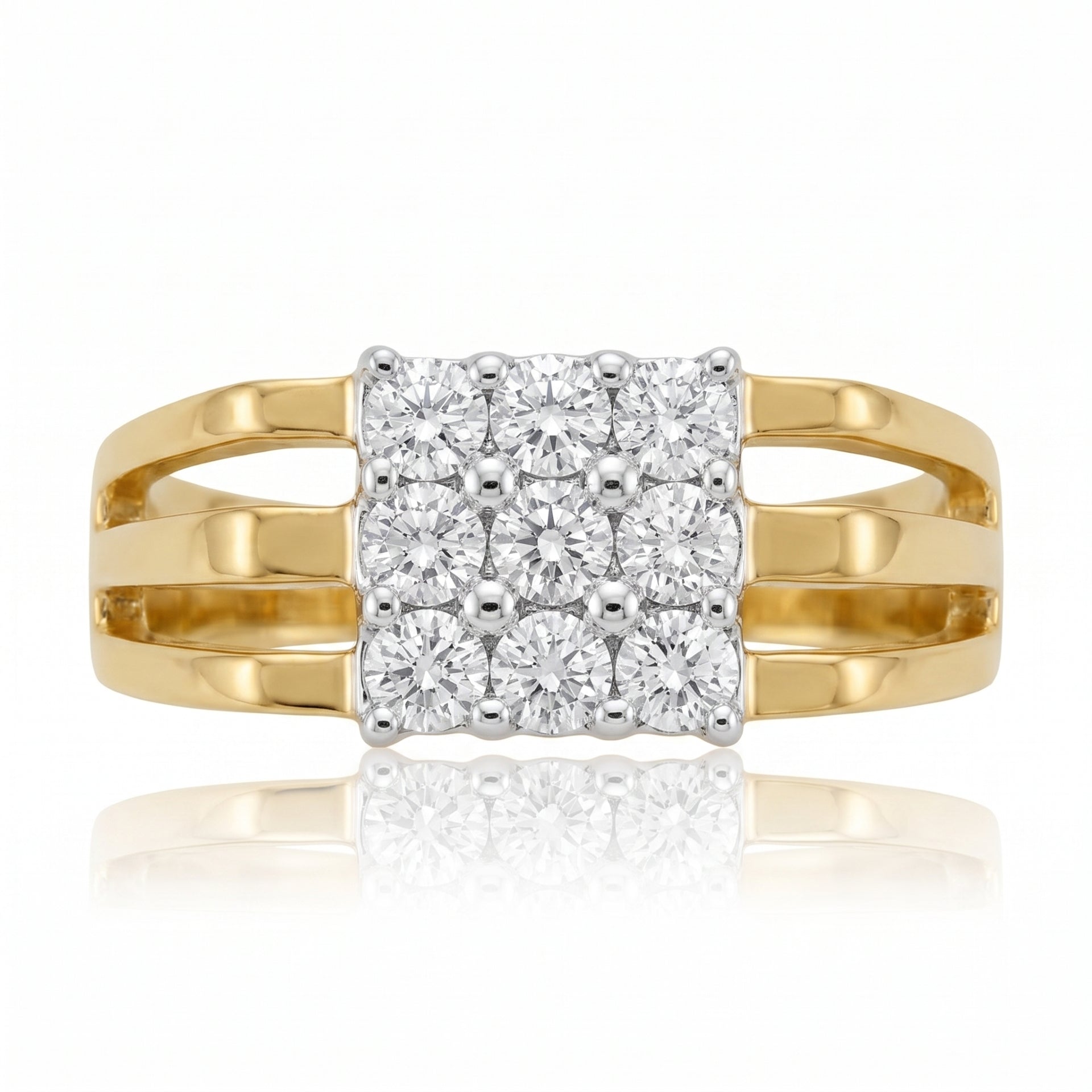 Majestic Lane Cluster Lab Grown Diamond Ring