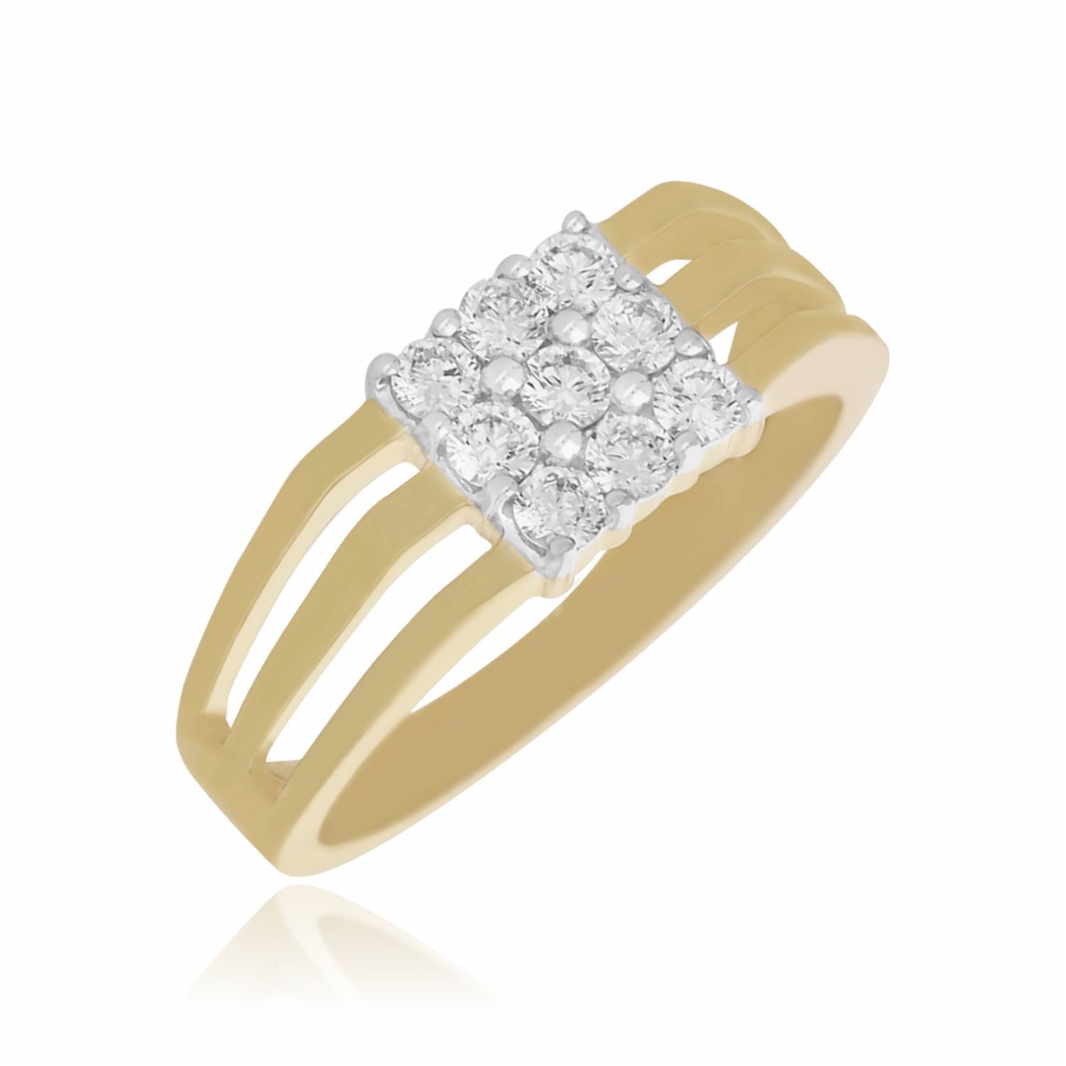 Majestic Lane Cluster Lab Grown Diamond Ring