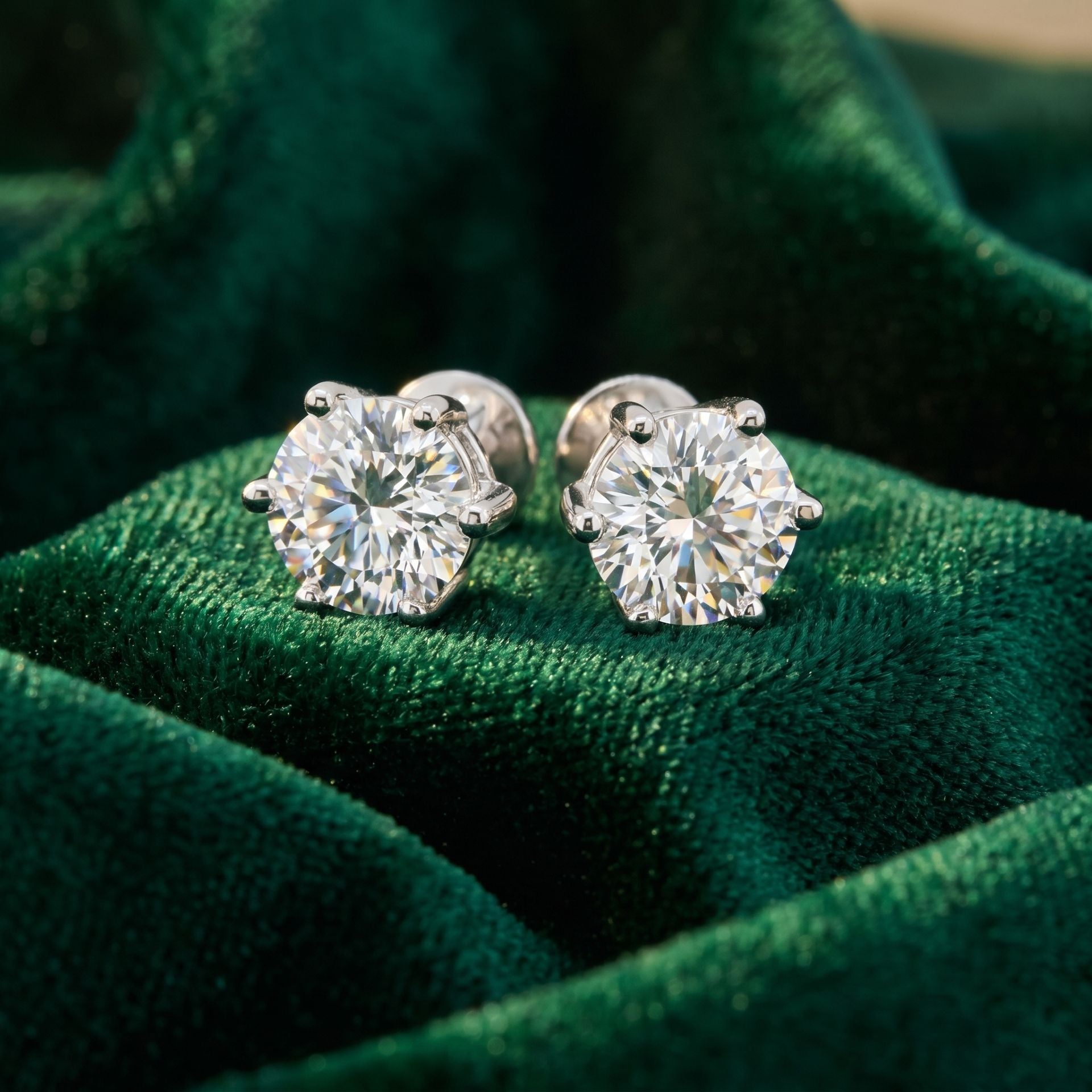 Heritage Solitaire Lab Grown Diamond Earrings