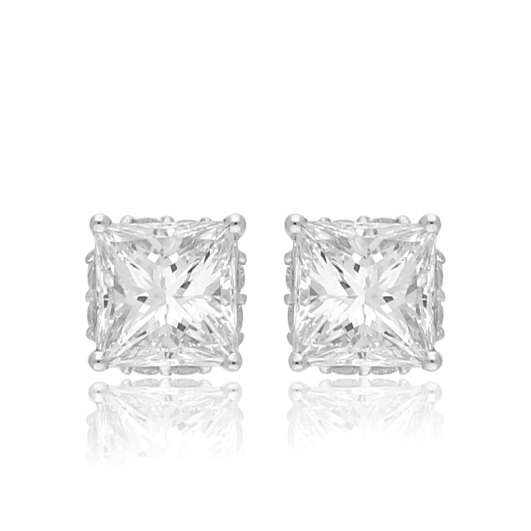 Axis Bold Solitaire Lab Grown Diamond Earrings